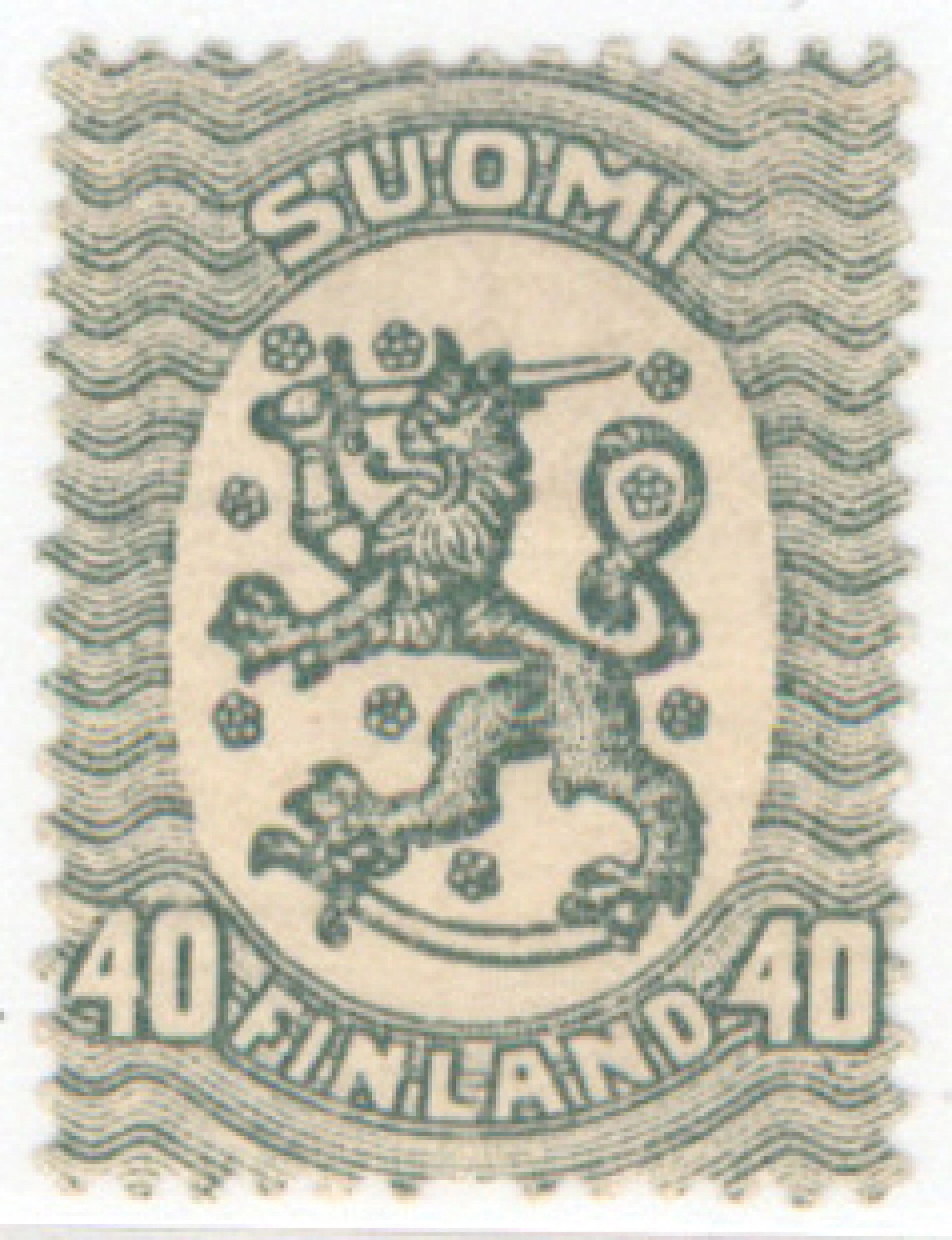 40 penniä AW1 wide numbers, mint * (L. 115AW1II). Certificate: Schwenson (2003)