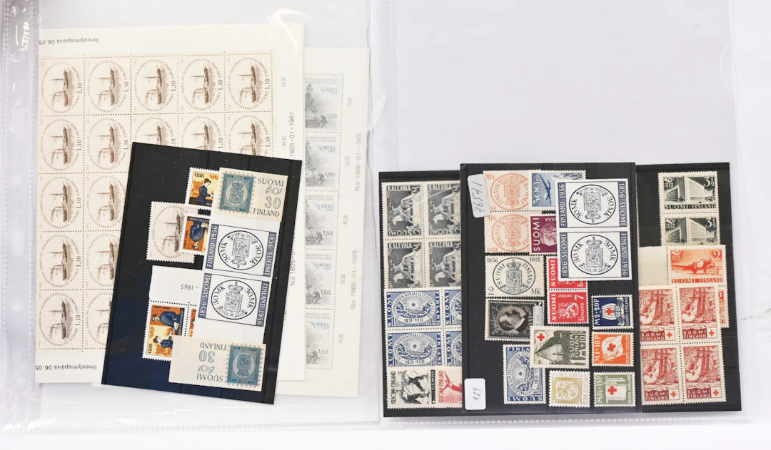 From 1930s onwards selection of material, eg. Red Cross 1937 2 markka