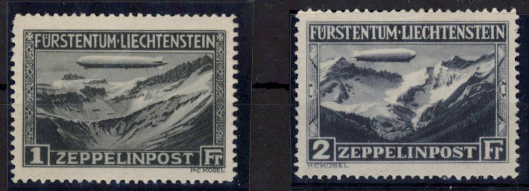 1931 Zeppelin Mi 114-115, very fine mint ** set.