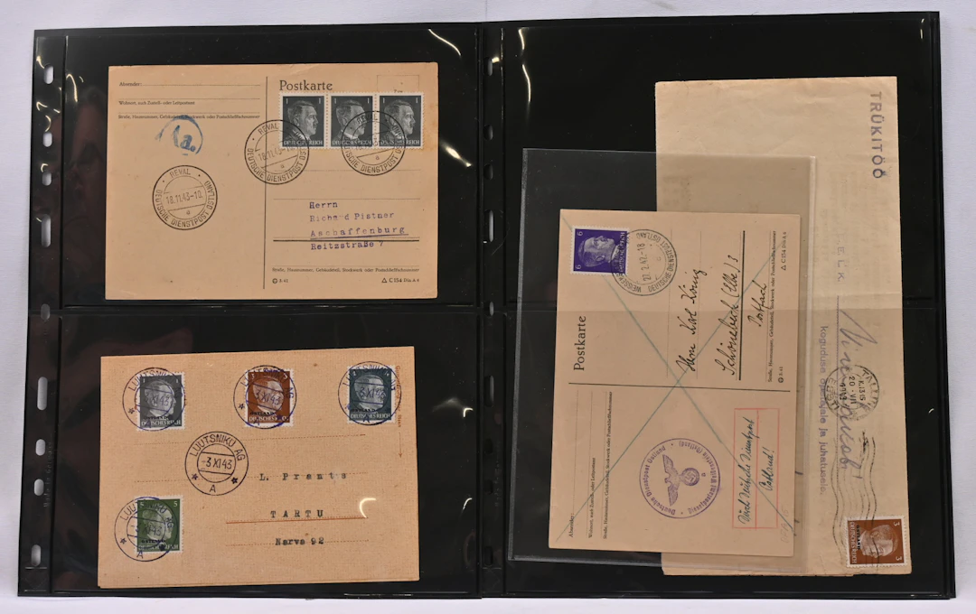 1941 - 1944 postal item selection with over 60 postal items with Hitler