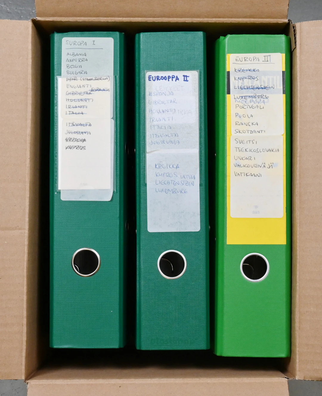 Versatile postal item lot from various European countries in three