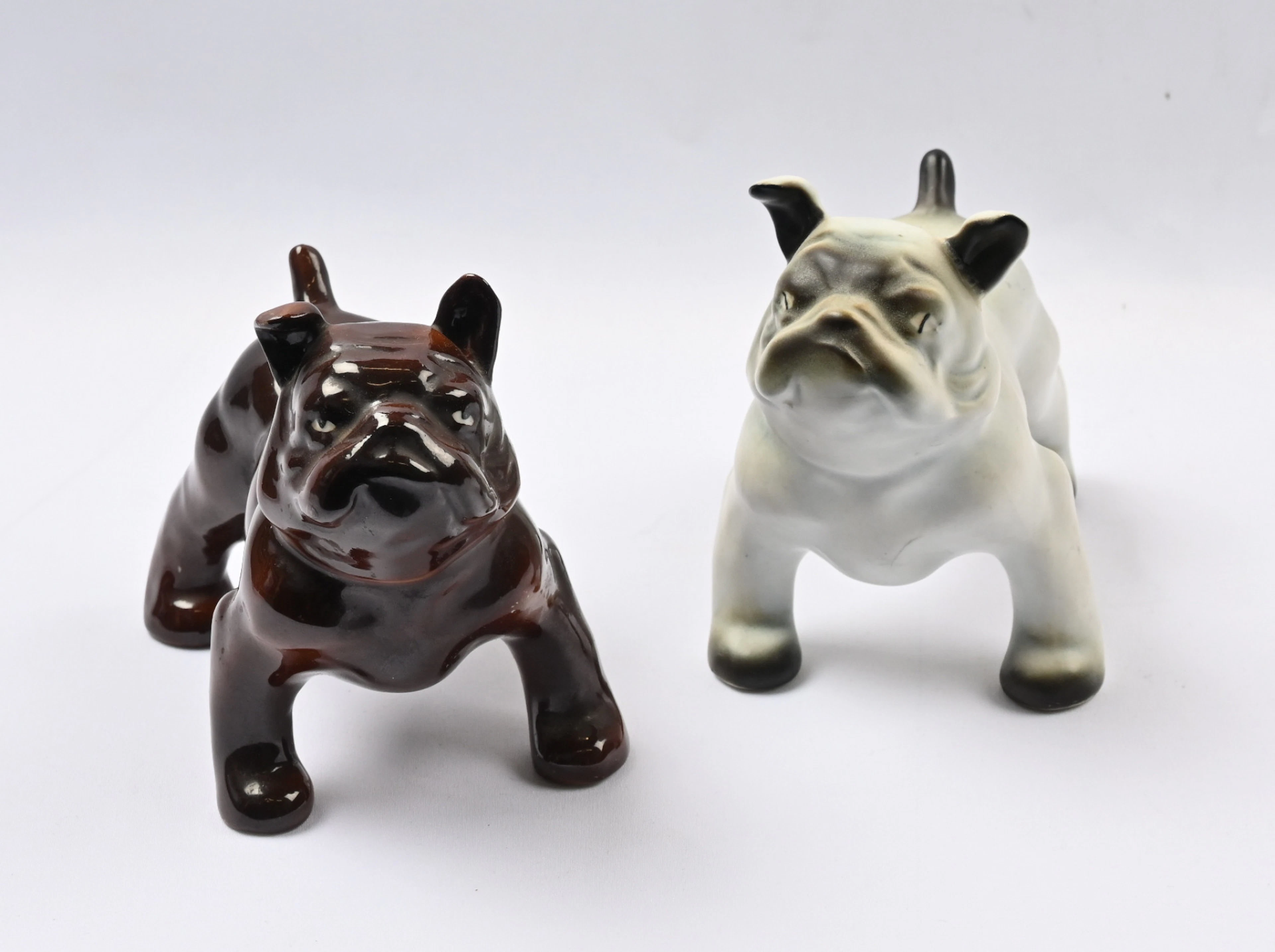 Arabia, Bulldog figurine, stamped on the bottom. Includes another