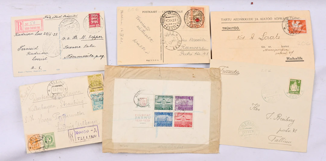 1919 - 1940 postal item selection, approximately 150 postal items