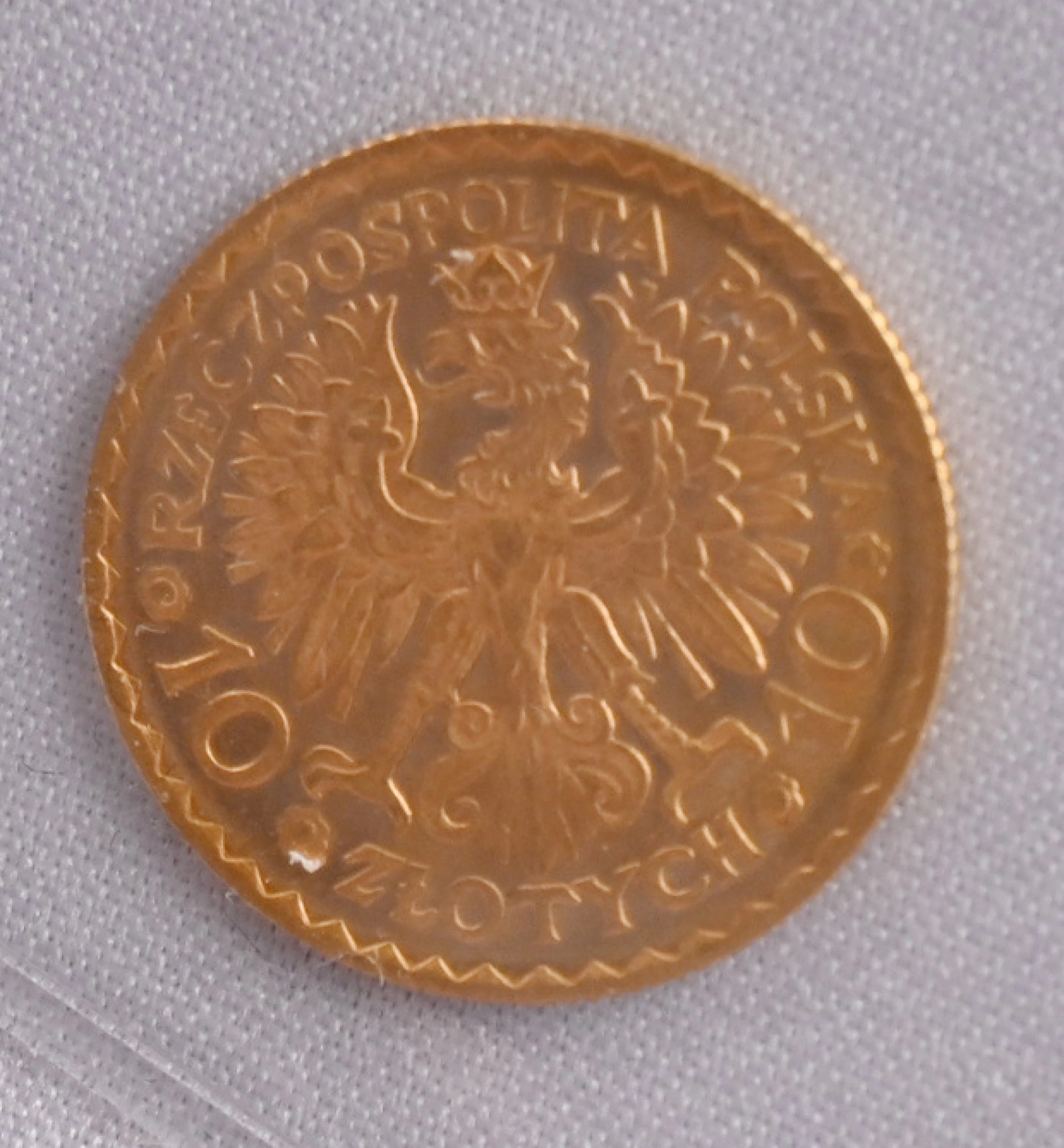 Poland 1925 10 zloty gold.