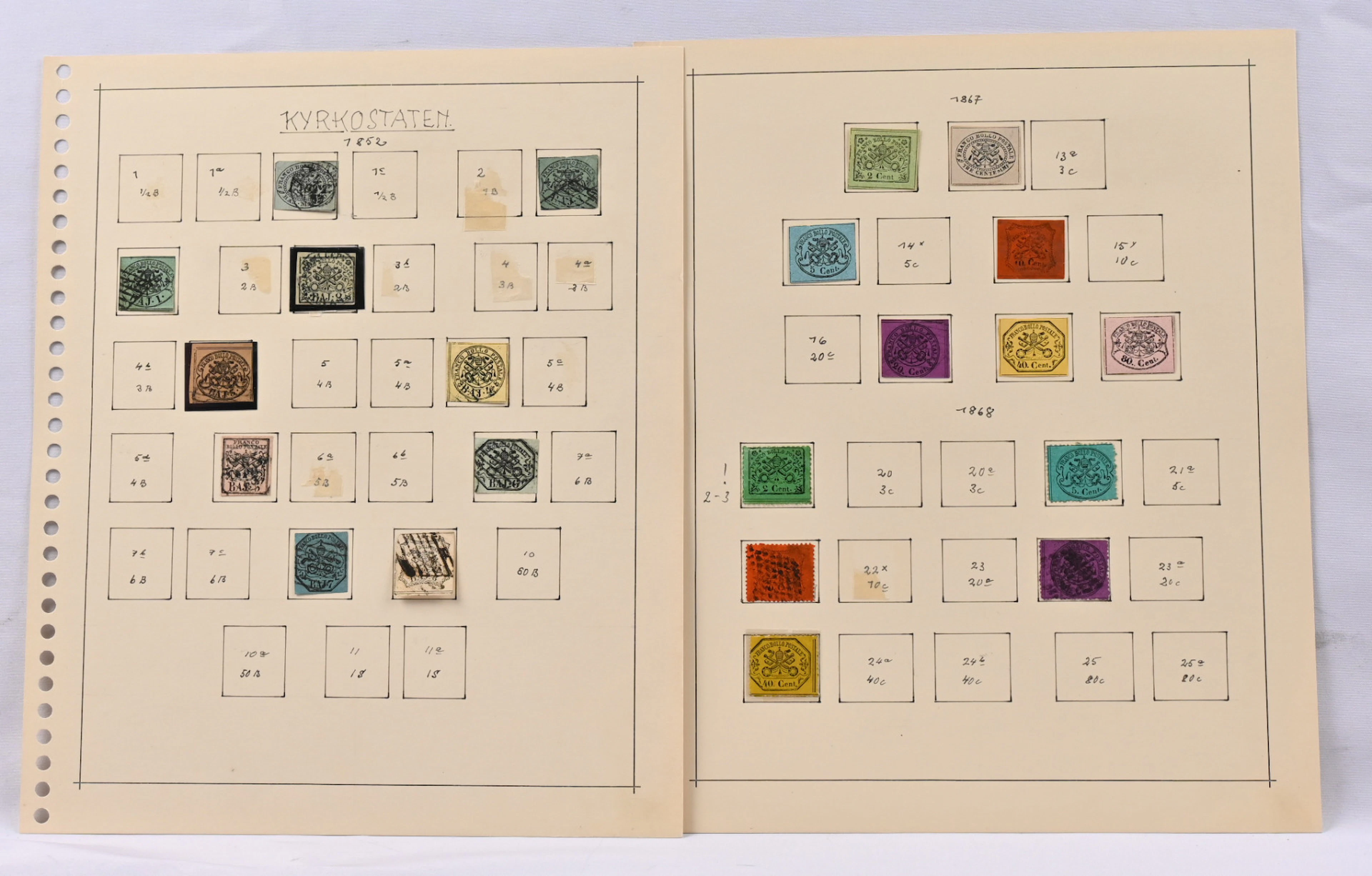 1929 - 1967 small collection on pages. The valuable stamps are missing