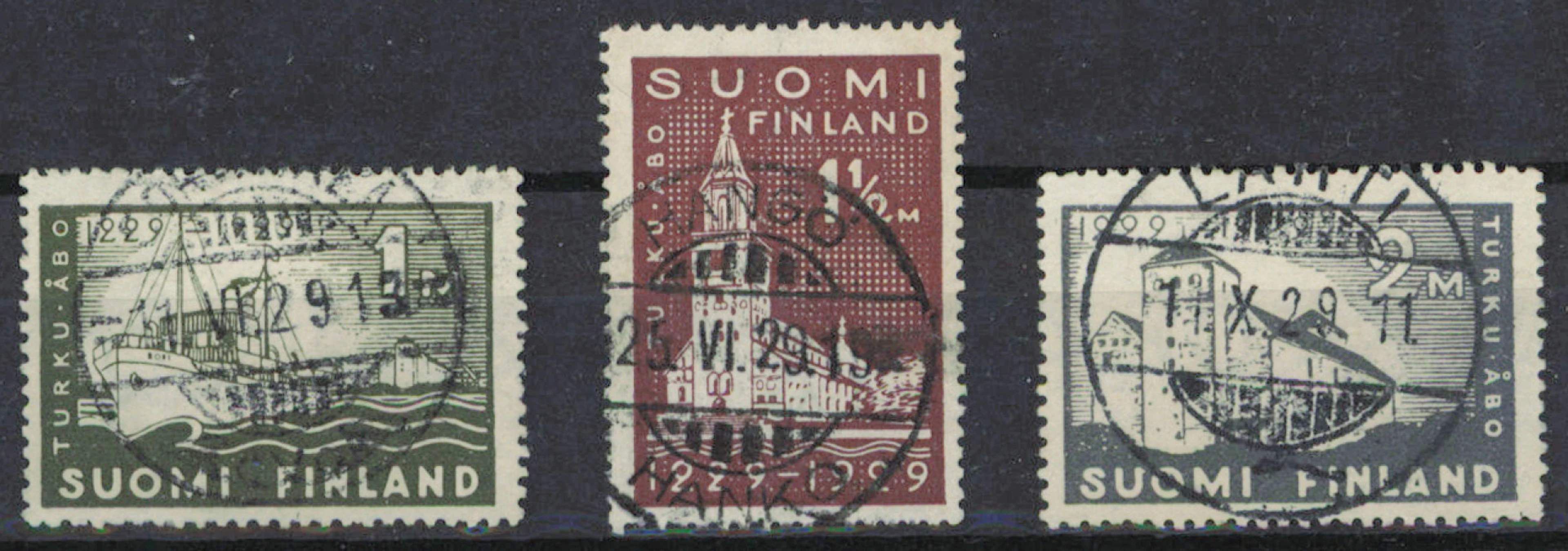 1929 Turku set very fine used.