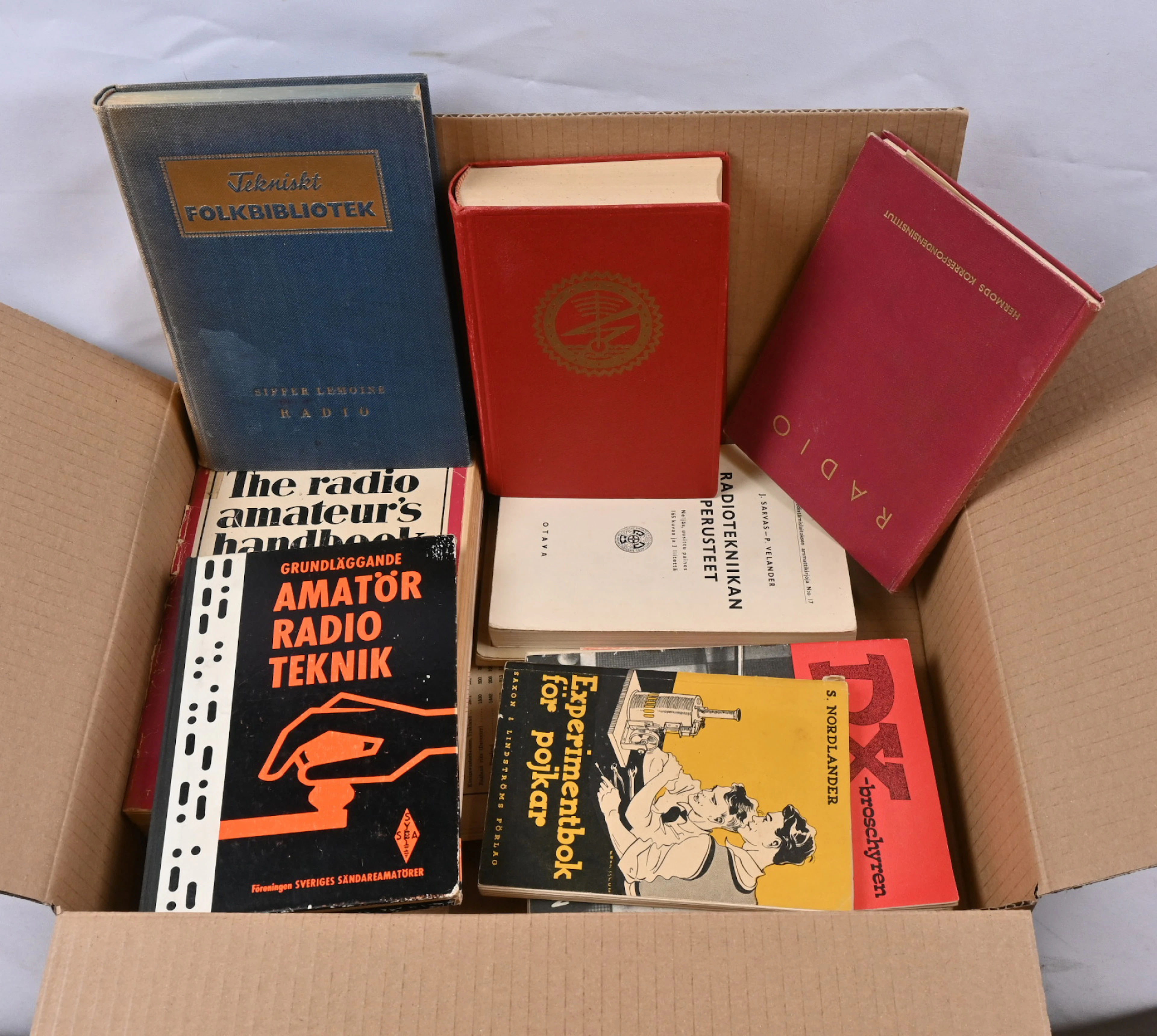 Old works related to amateur radio operation, selection of 13 different