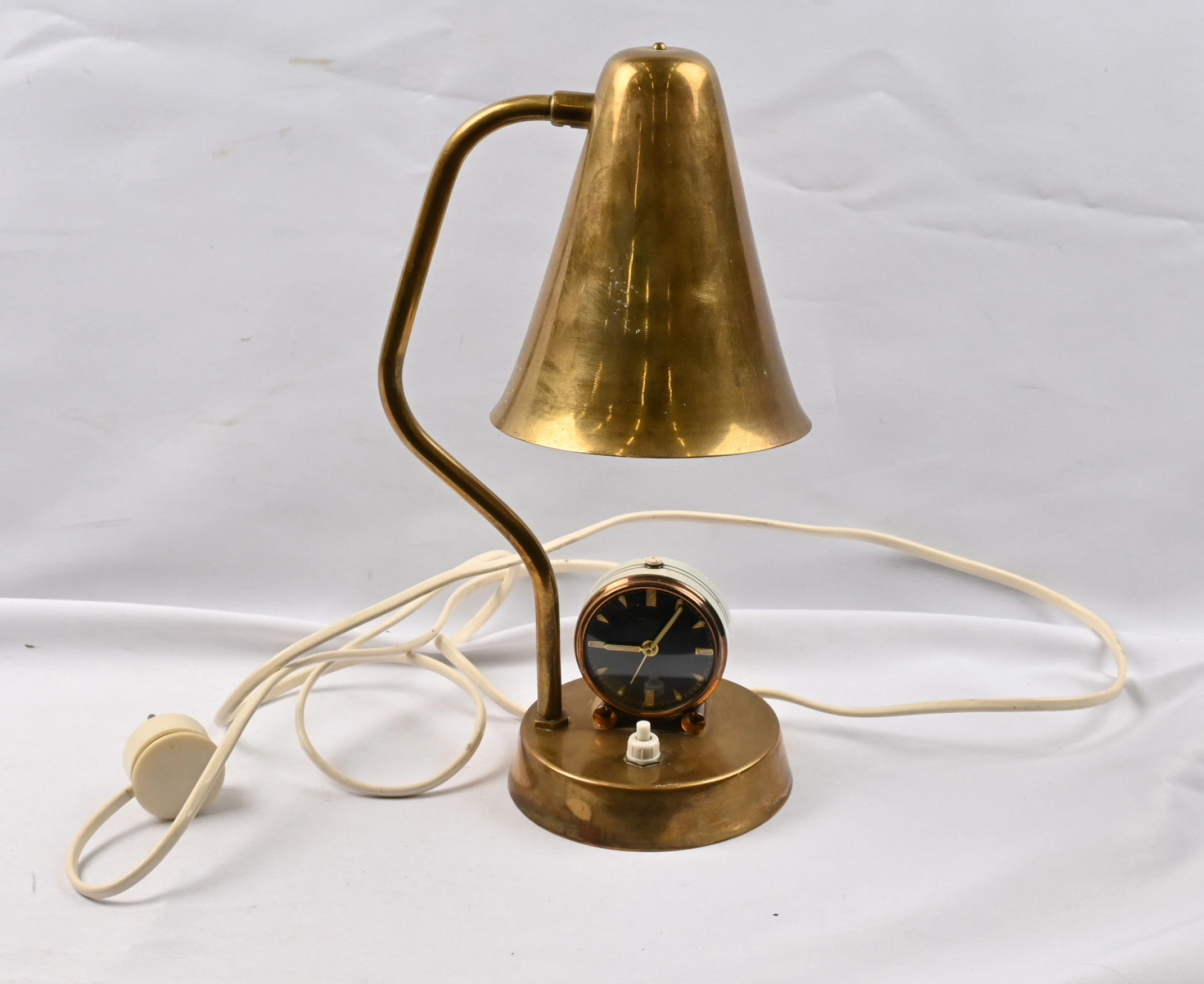 Alarm clock / table lamp, Diehl Diletta, 1950s, height approx. 32
