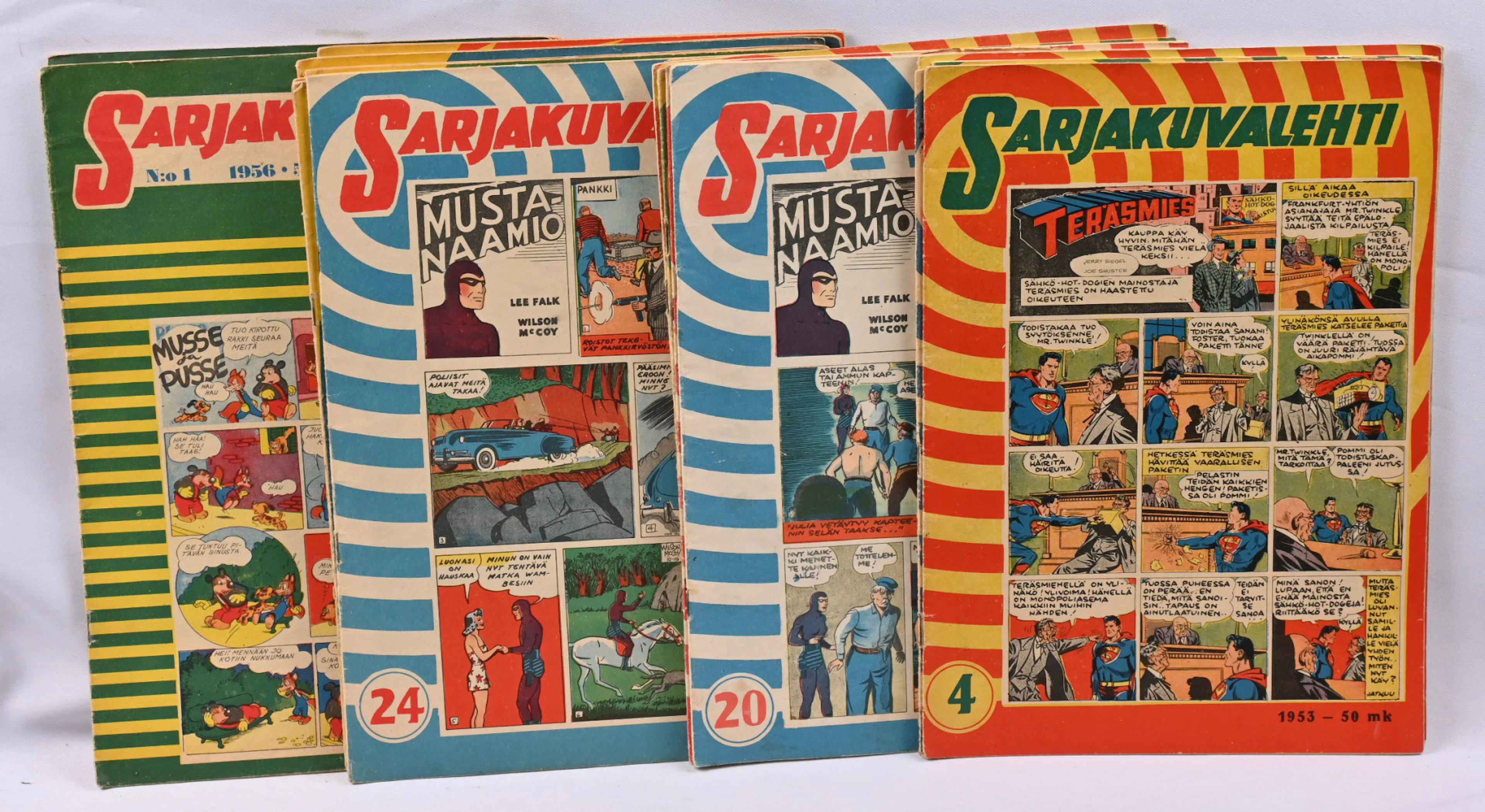 "Sarjakuvalehti" 1952 - 1959 over 30 different. Quality from fine