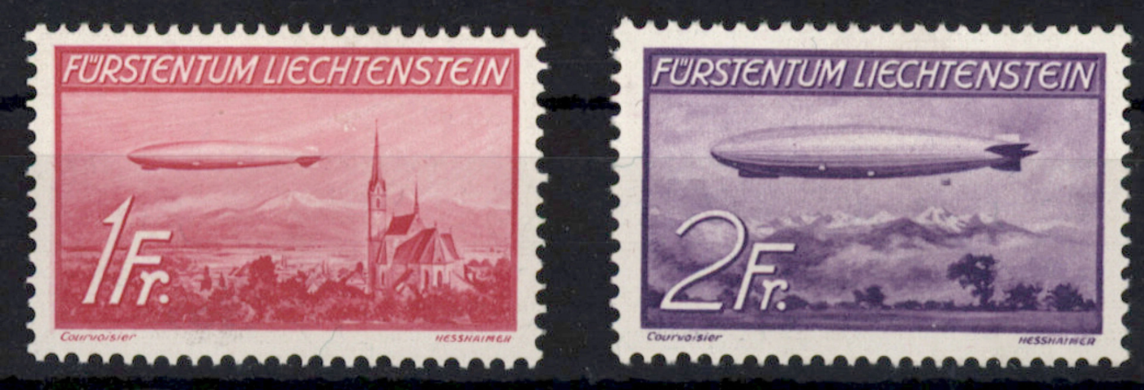 1936 Zeppelin Mi 149-150, very fine mint ** set.