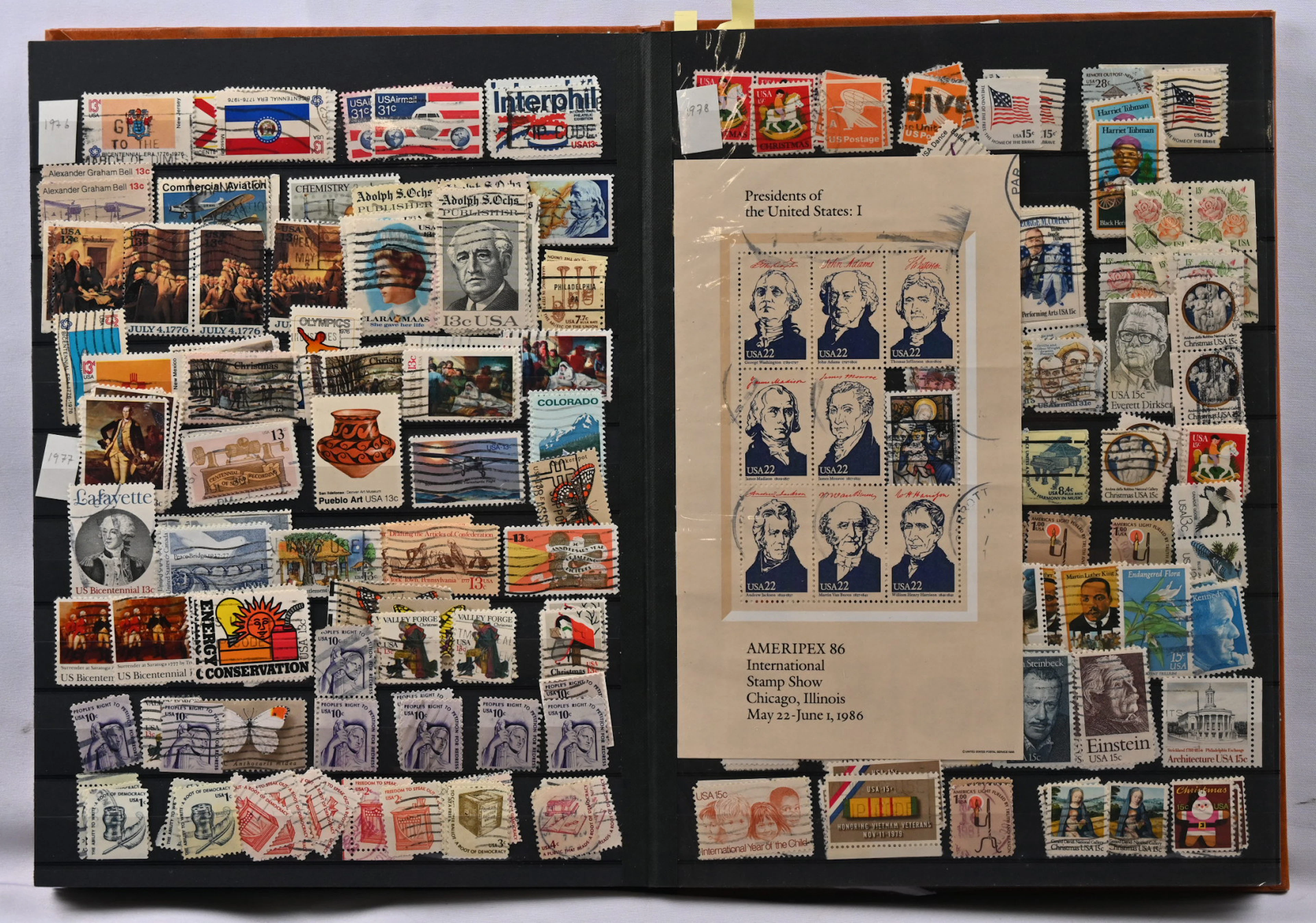 From ca. 1920s up to ca. 2005 stamp lot in a stockbook, main focus