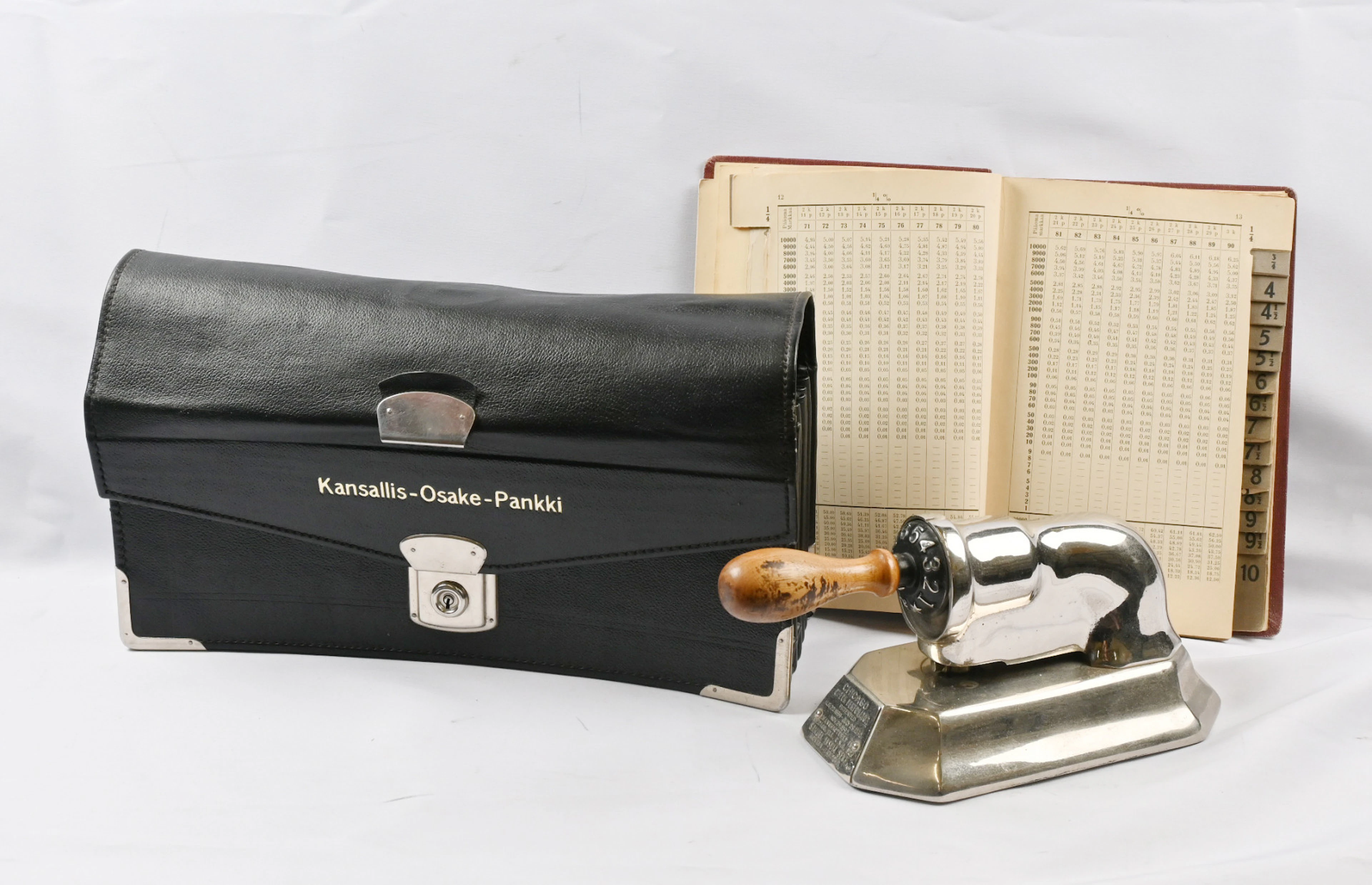 Fine check perforating machine from year 1892. Manufactured in Chicago