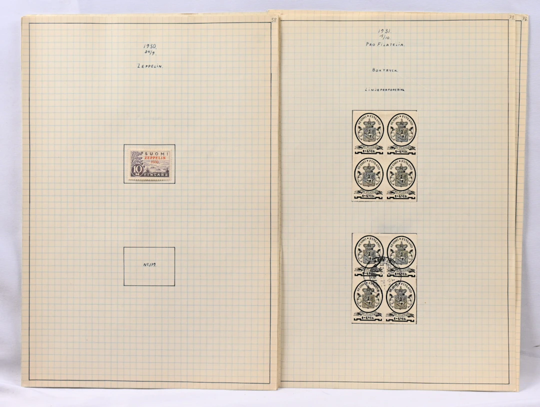 1930 - 1960s on selfmade pages, aimed to collect mint, used and both