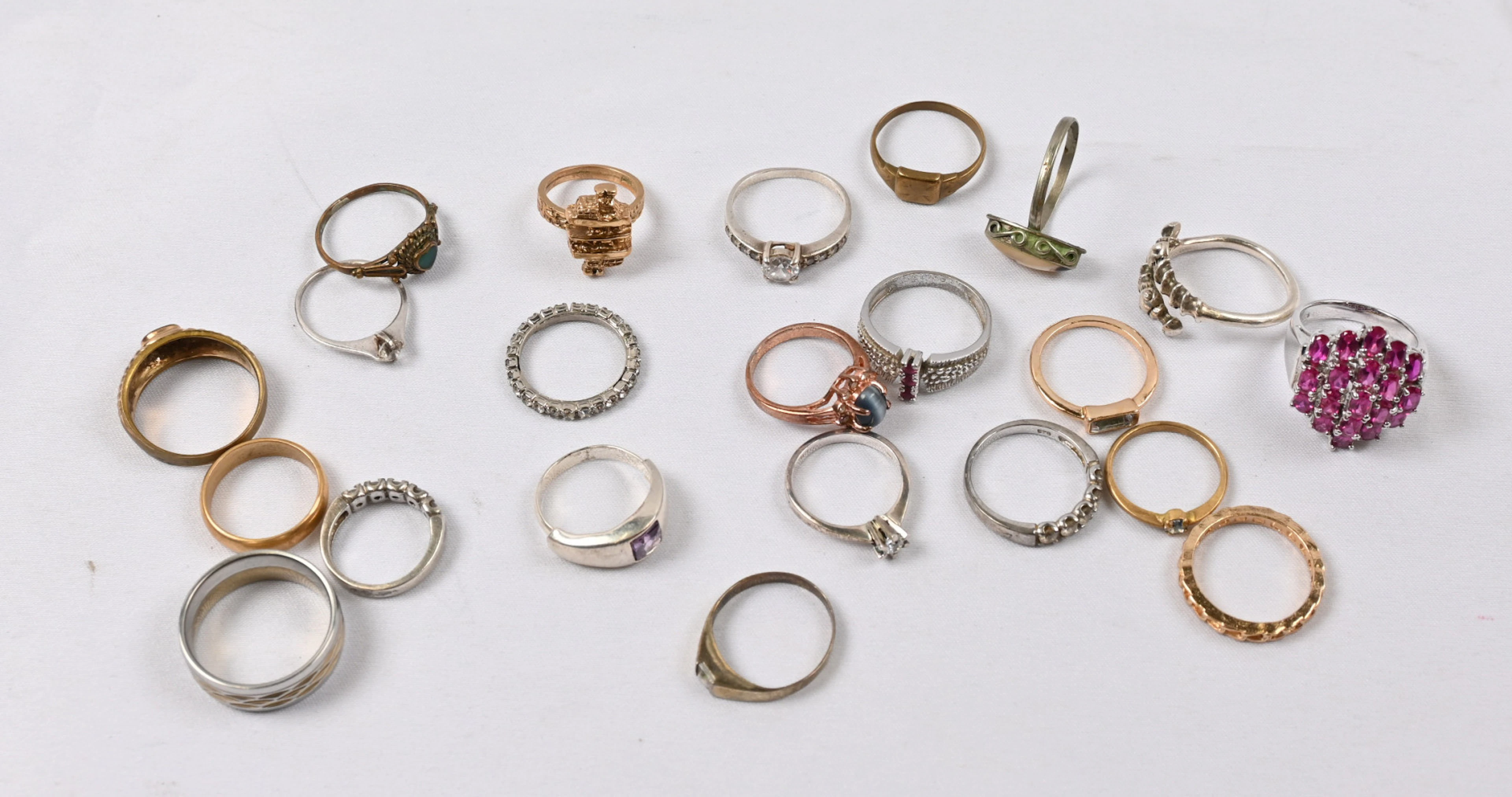 Rings selection over 20 pieces.