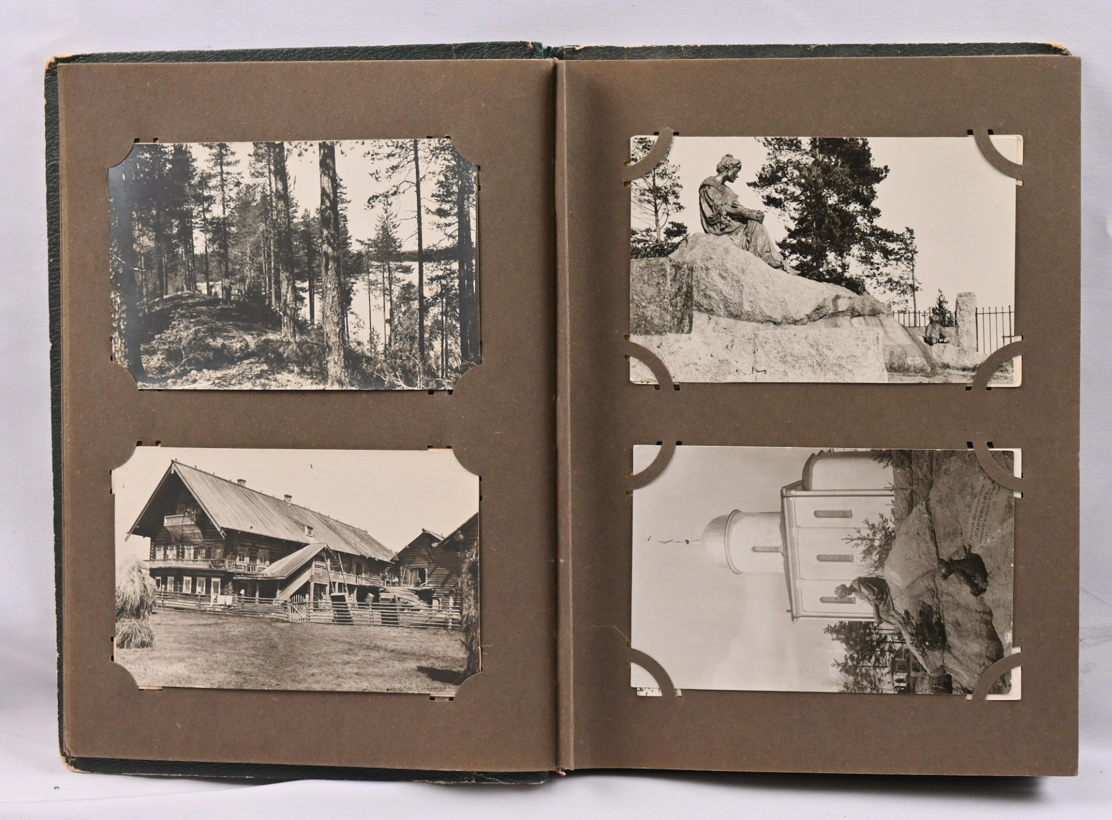 Topographical card selection of over 90 pieces in an album, only old material.