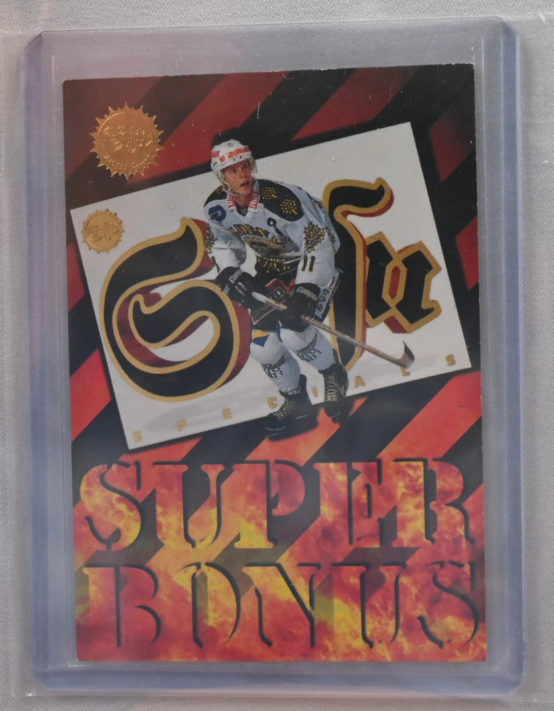 Saku Koivu Sisu Super Bonus, logo on the left, unpunched.