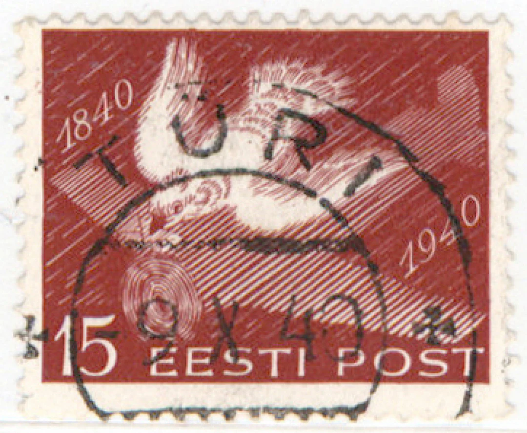 1940 Dove 15 s brownish red Mi 162x, extremely beautiful used stamp
