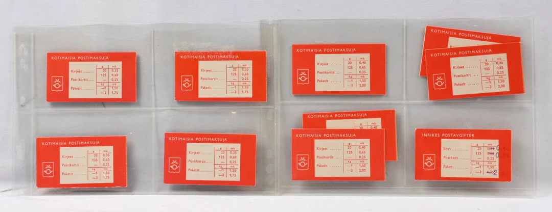 AV3, small selection of 10 booklets, eg. rare overprint of the cover L1 etc.