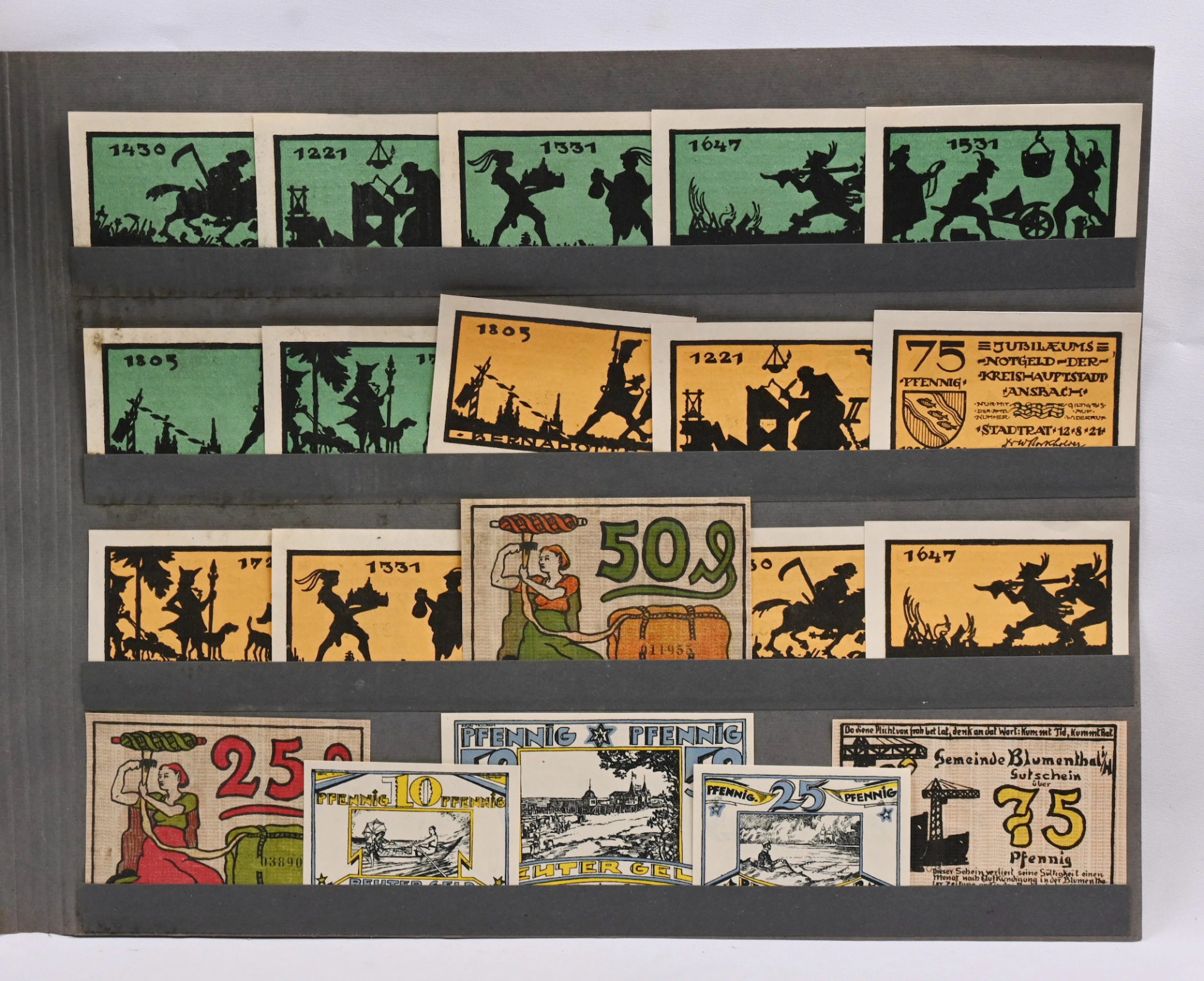 Emergency money from Germany and Austria from the early 1920s an extremely