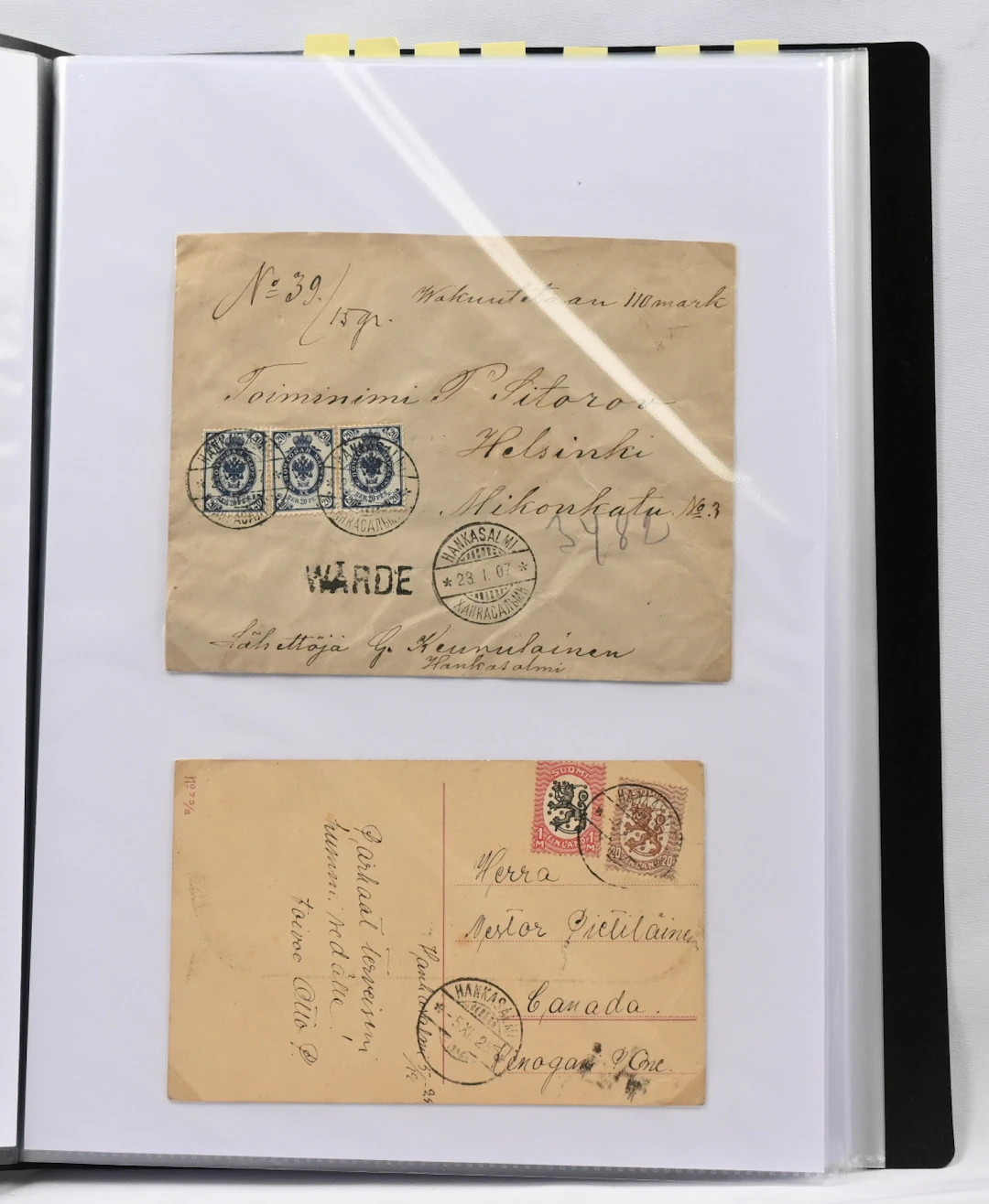 Hankasalmi postal history mini collection mounted on over 20 pages
