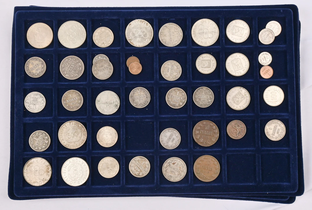 From 1865 onwards coin selection from old to new, eg. silver coins