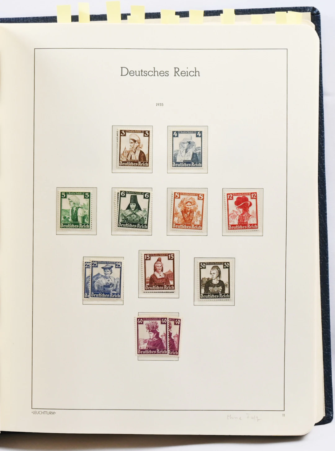 1933 - 1945 collection of used and mint material in a Leuchtturm album
