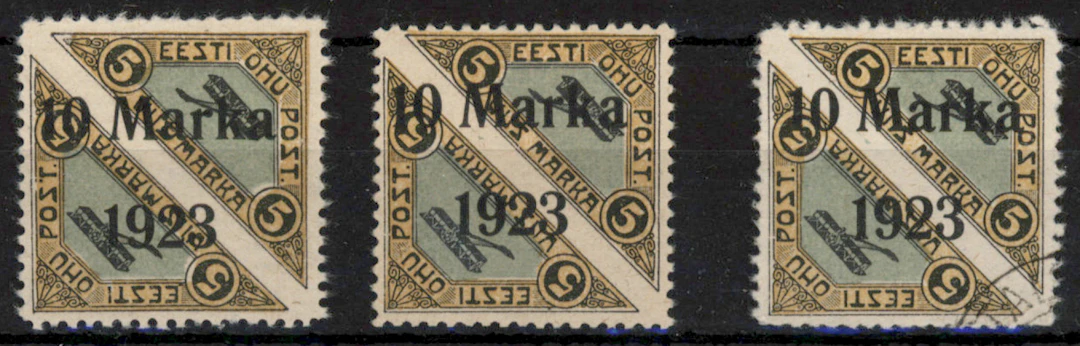 1923 Airmail stamp 10 markka Mi 43, two very fine mint ** stamps and