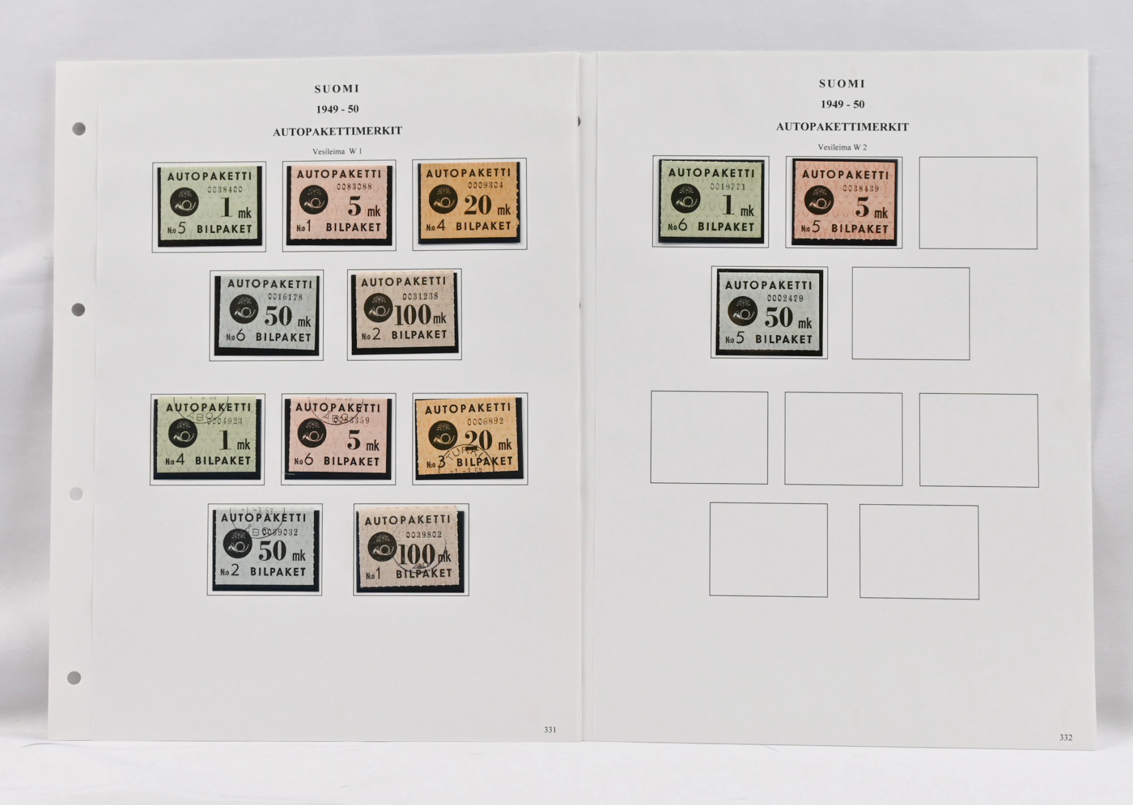 1949 - 1981 fine material on pages.