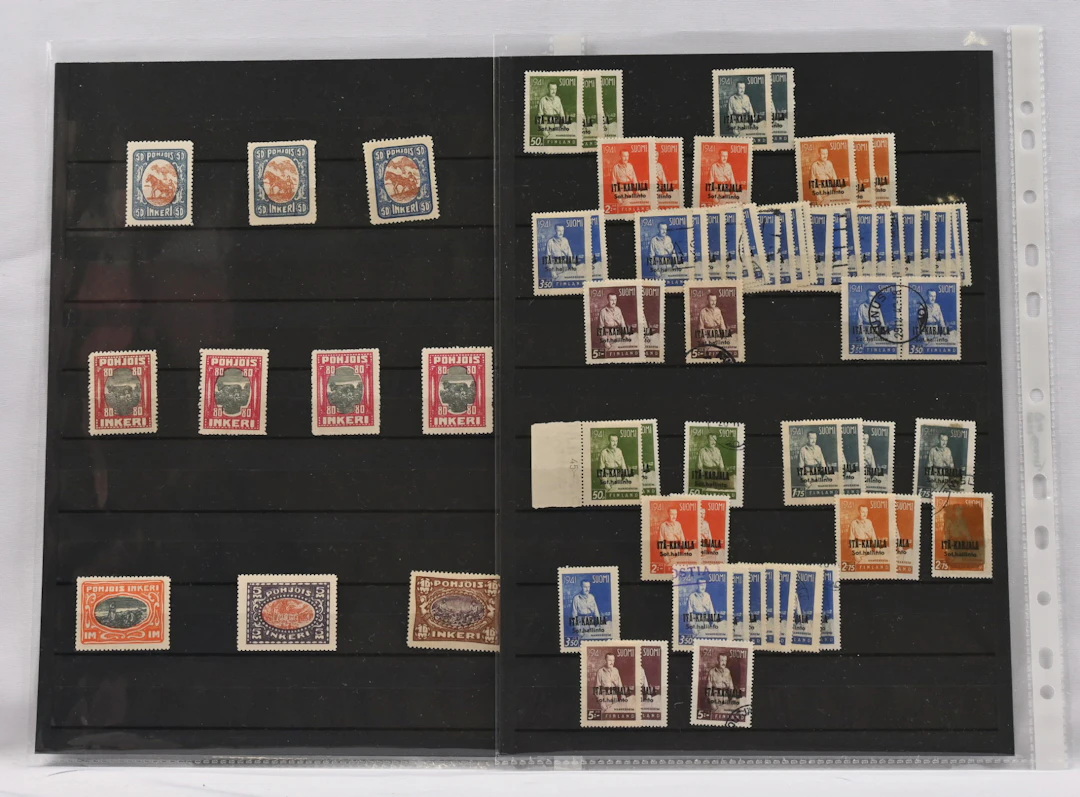 North Ingermanland, East Karelia, Bus parcel, city mail stamp and