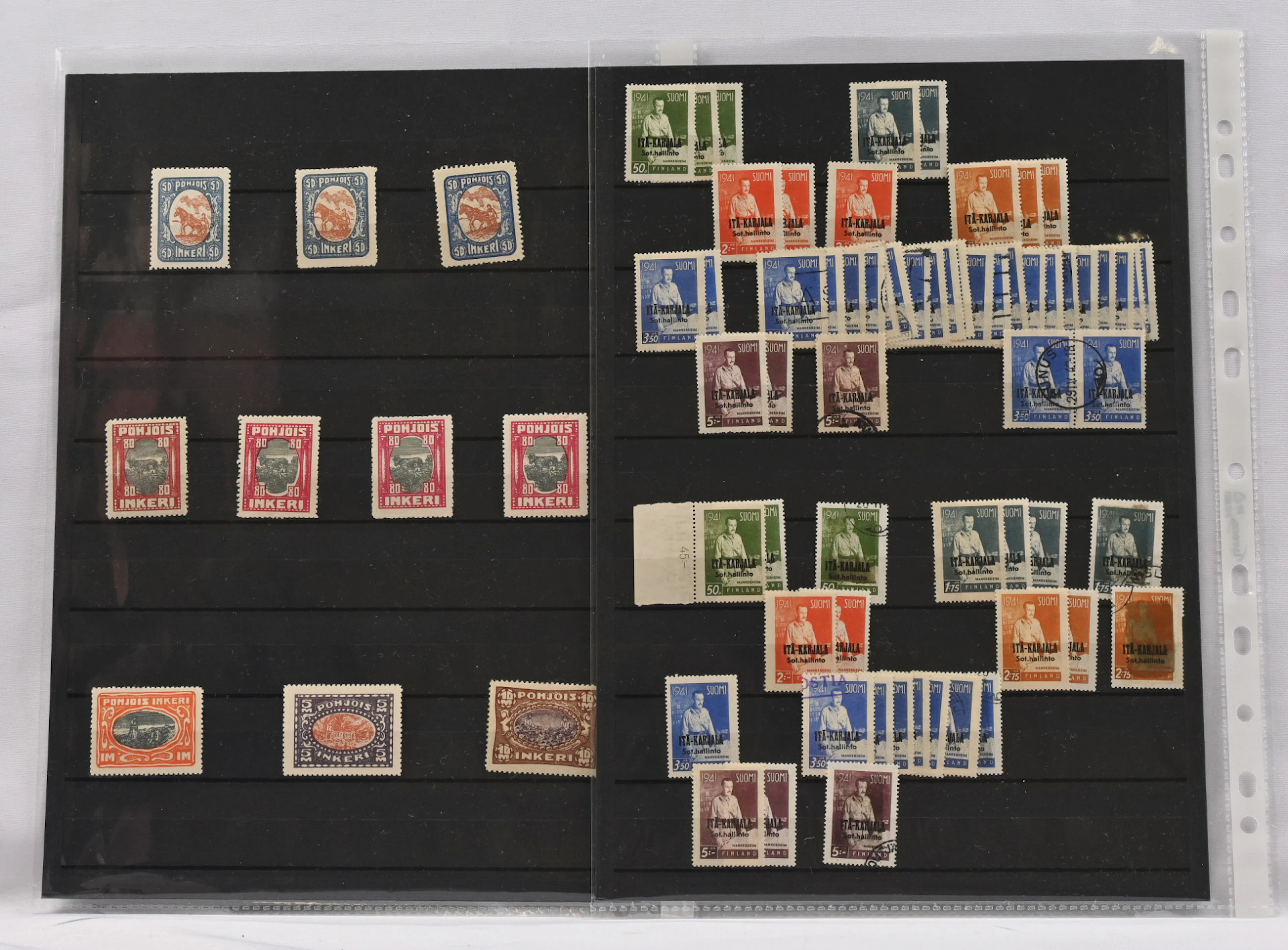 North Ingermanland, East Karelia, Bus parcel, city mail stamp and