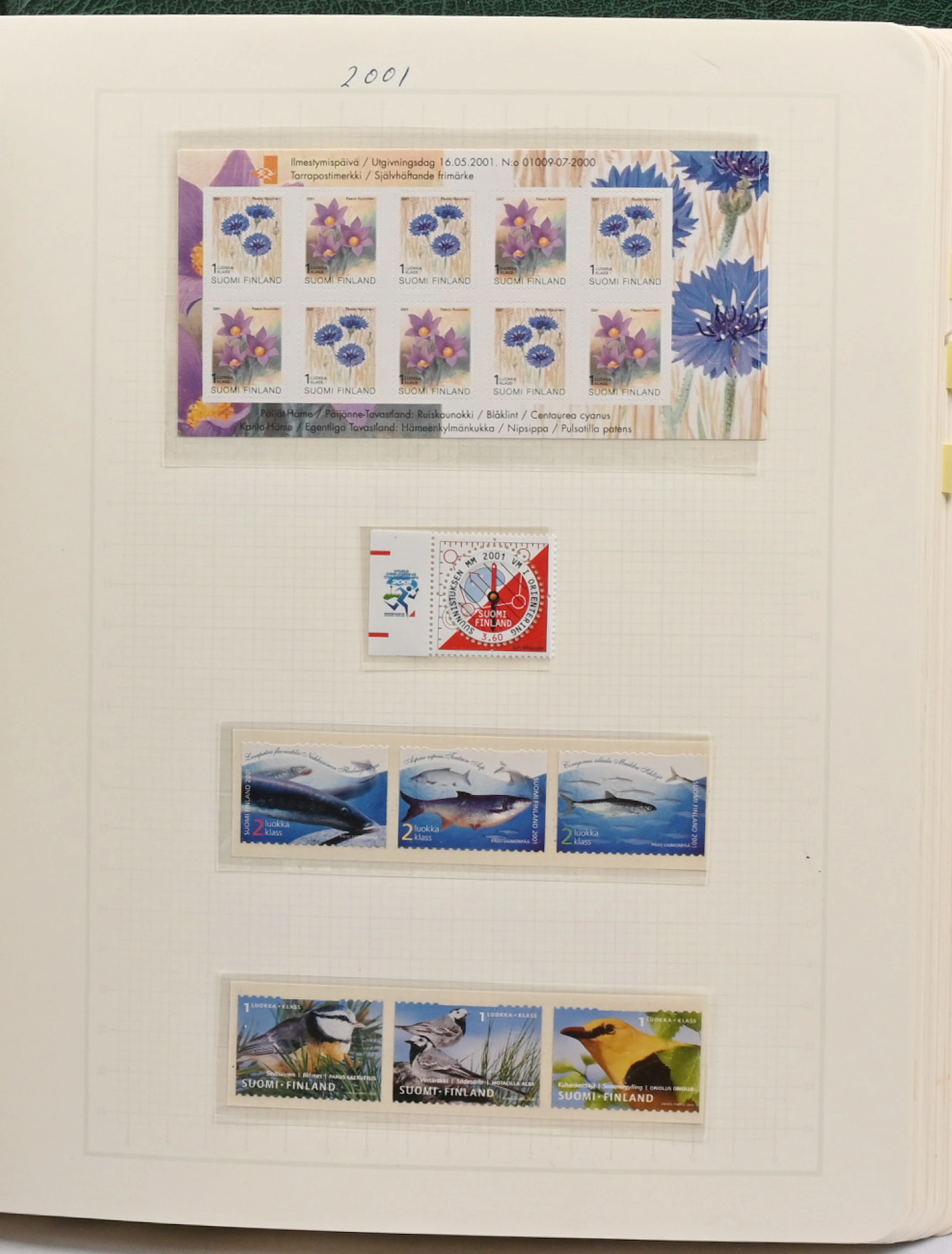 Basic collection on pages in album, material from 1930s to 2000s