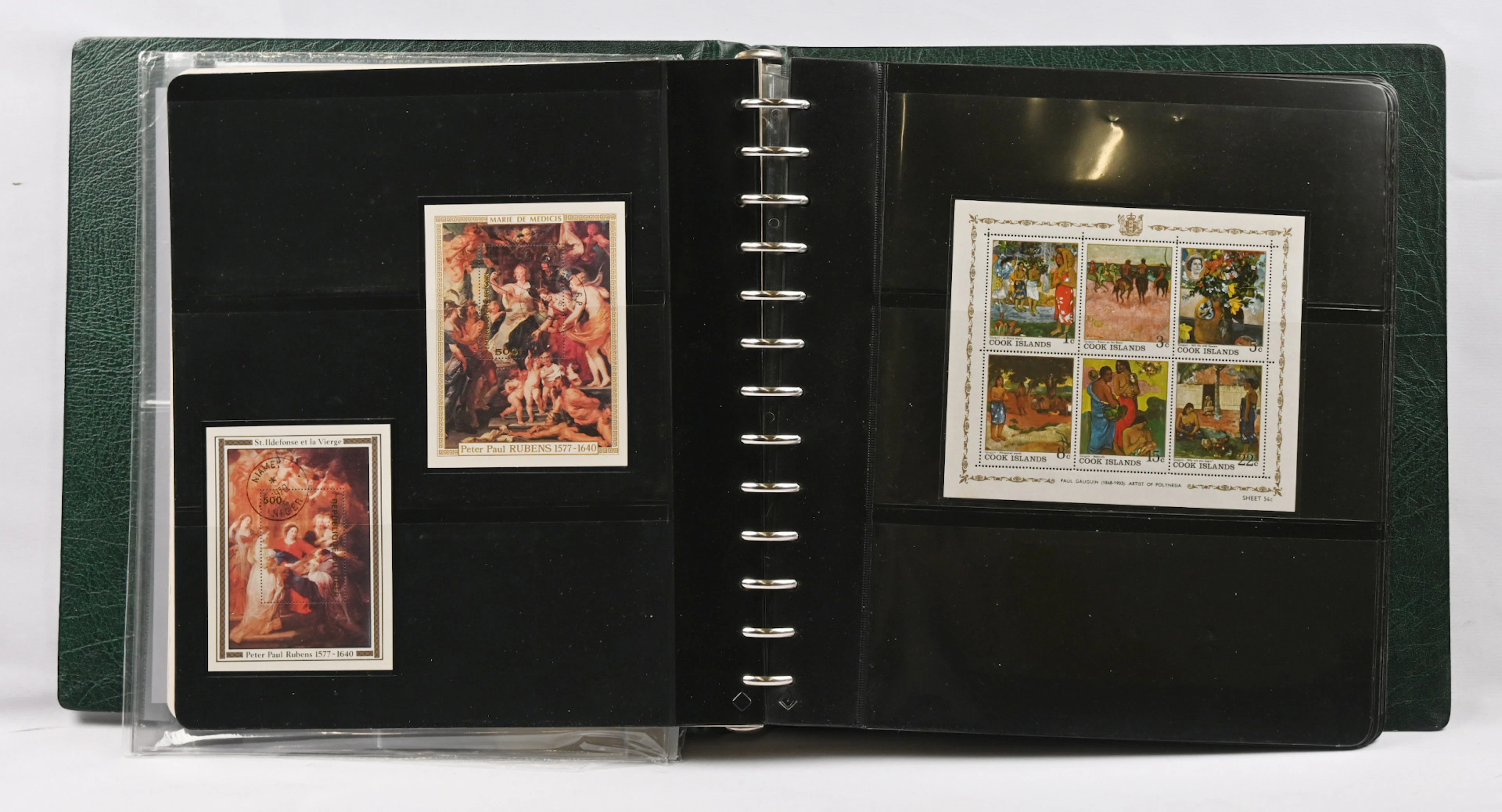 Art, approximately 100 miniature sheets in an album, additionally