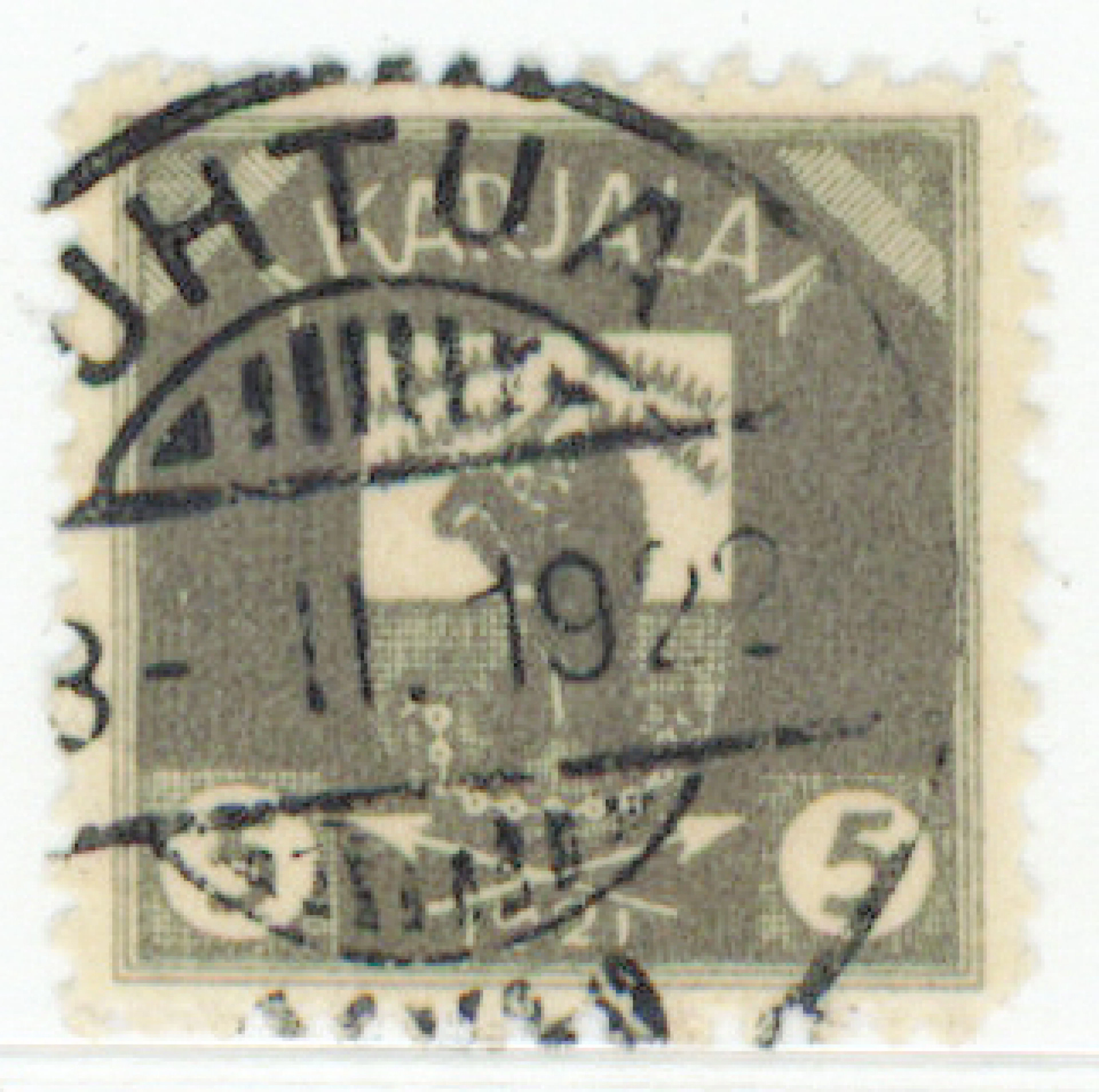 5 penni very fine used Uhtua 1922