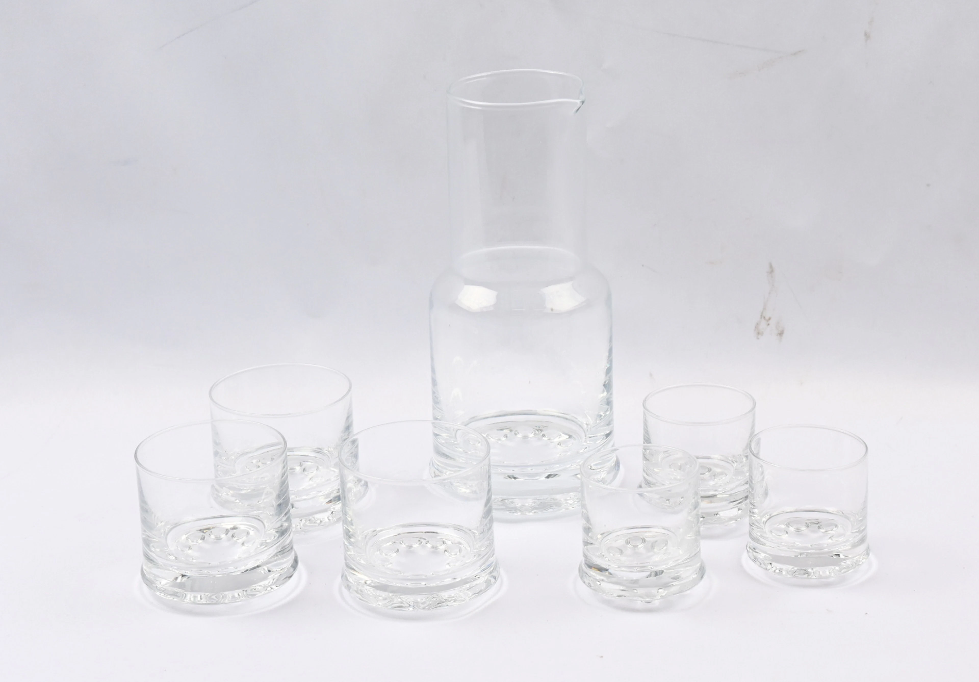 Timo Sarpaneva, "Helminauha" series, pitcher and drinking glasses