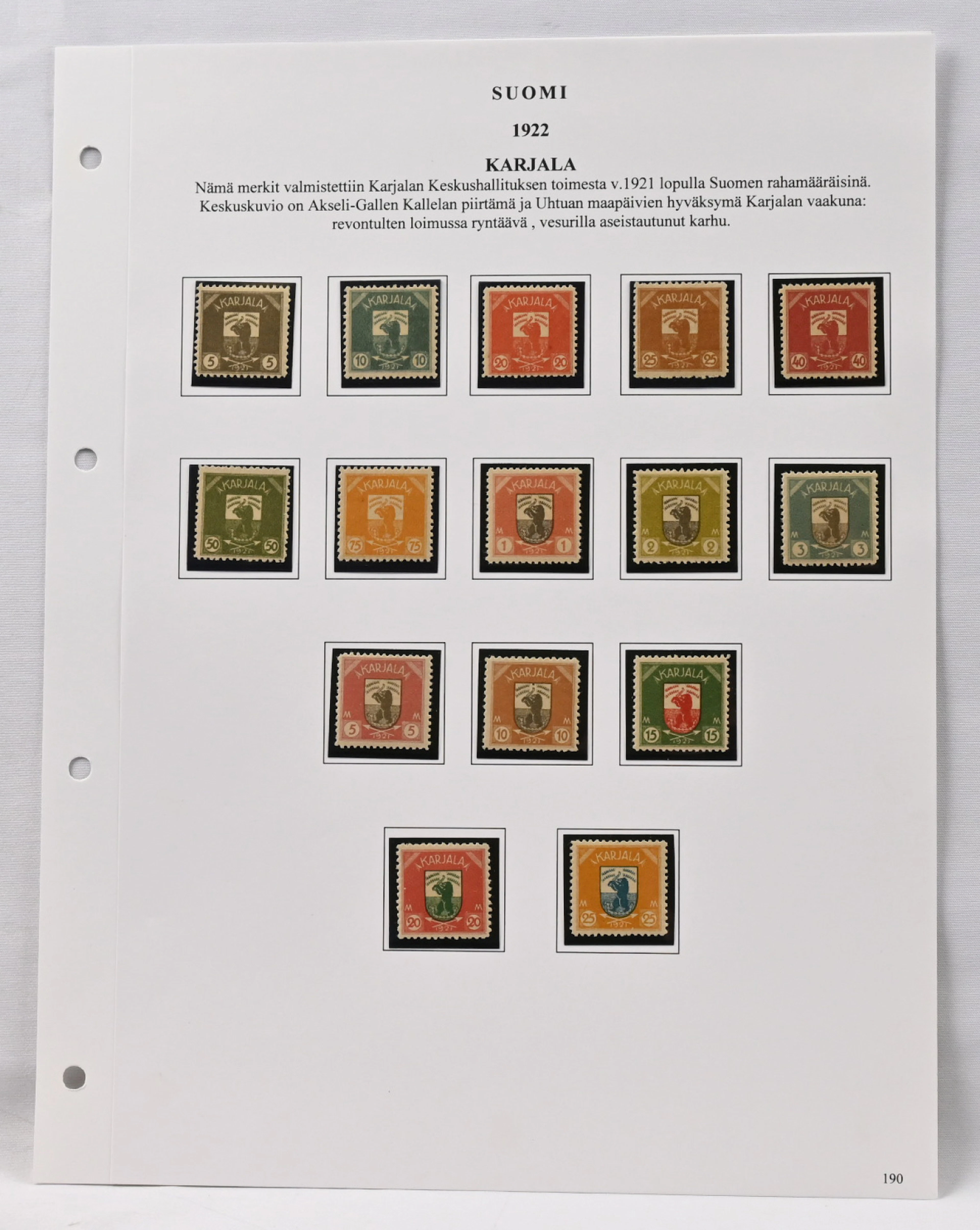 Side areas fine selection on pages including eg. Karelia set, Aunus