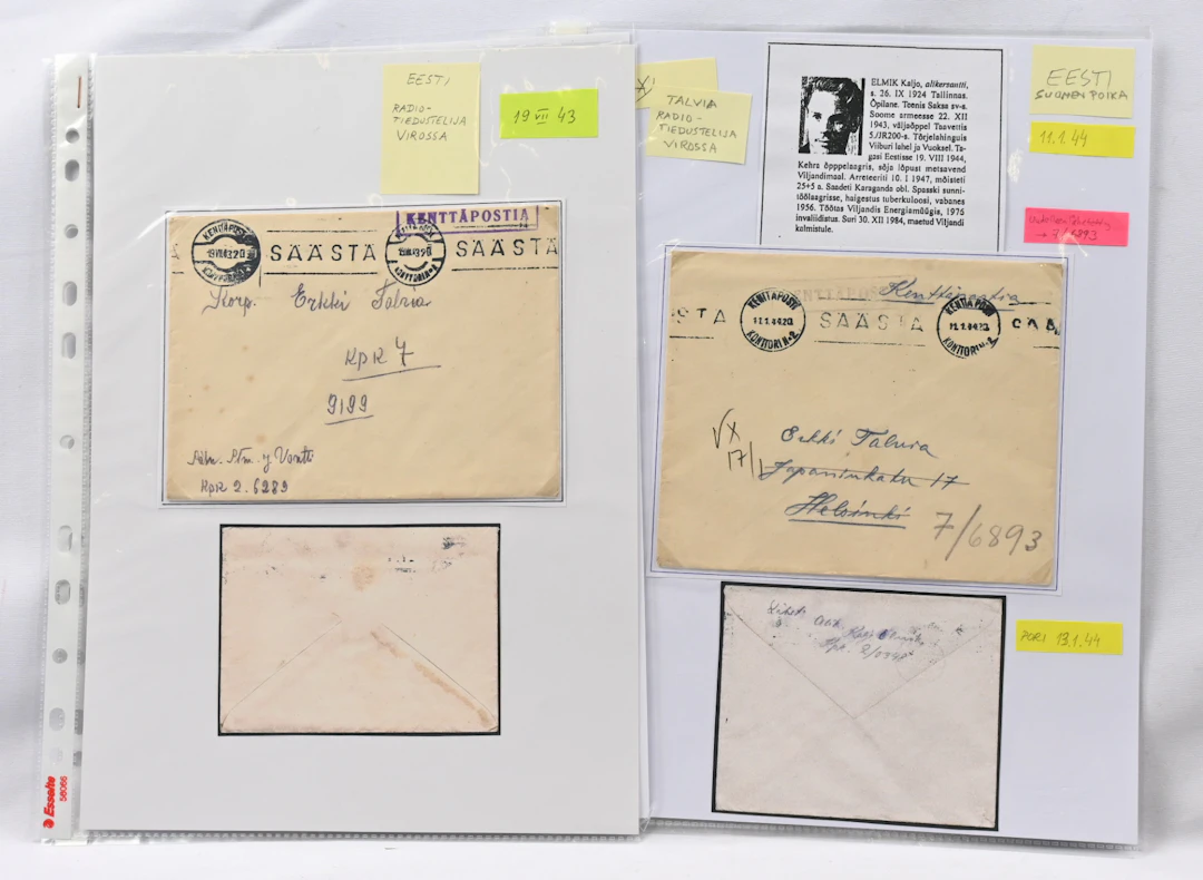 Selection of field post covers, three pieces including eg. two in