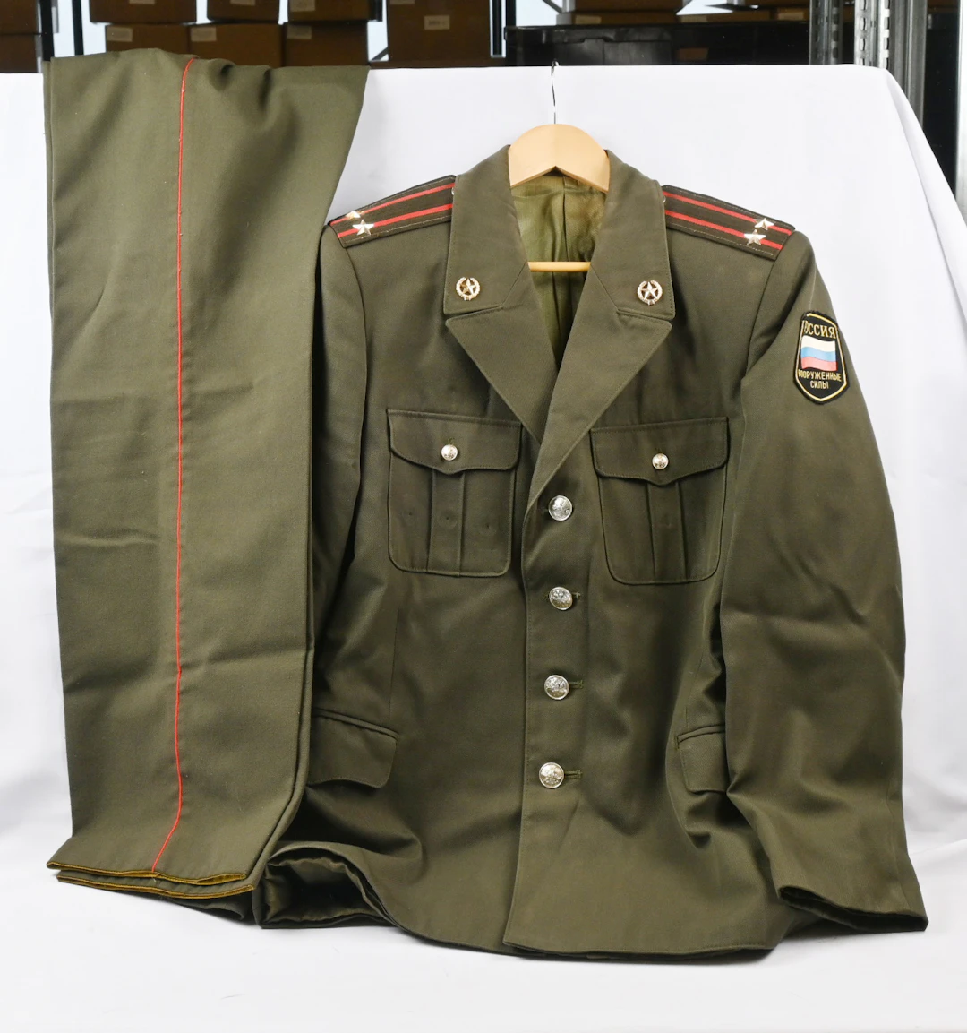 Selection of Soviet Union as well as Russian era military jackets