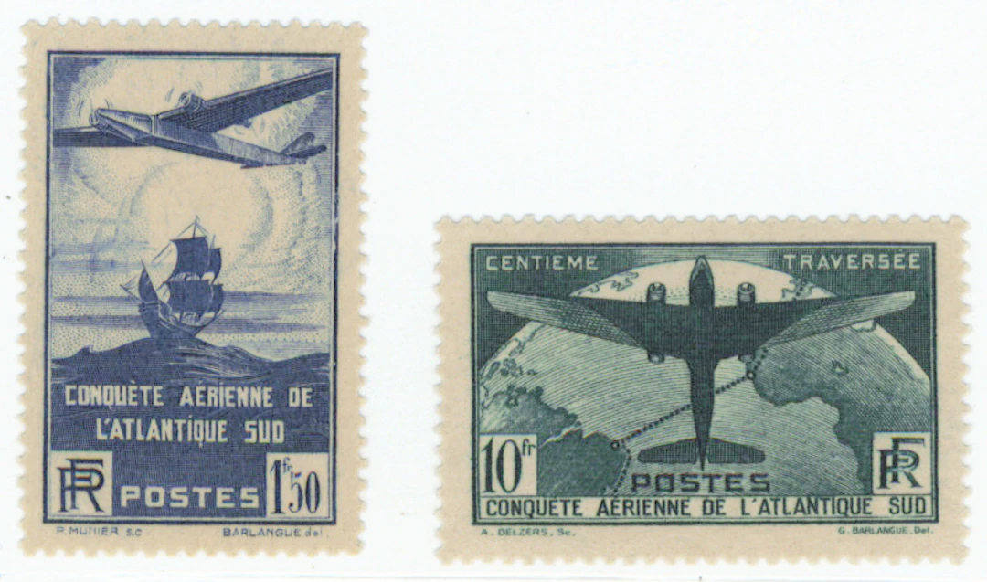 1936 Airmail stamps Mi 326-327, very fine mint ** set.