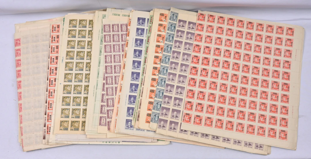 Large selection of sheets, half sheets as well as large multiples
