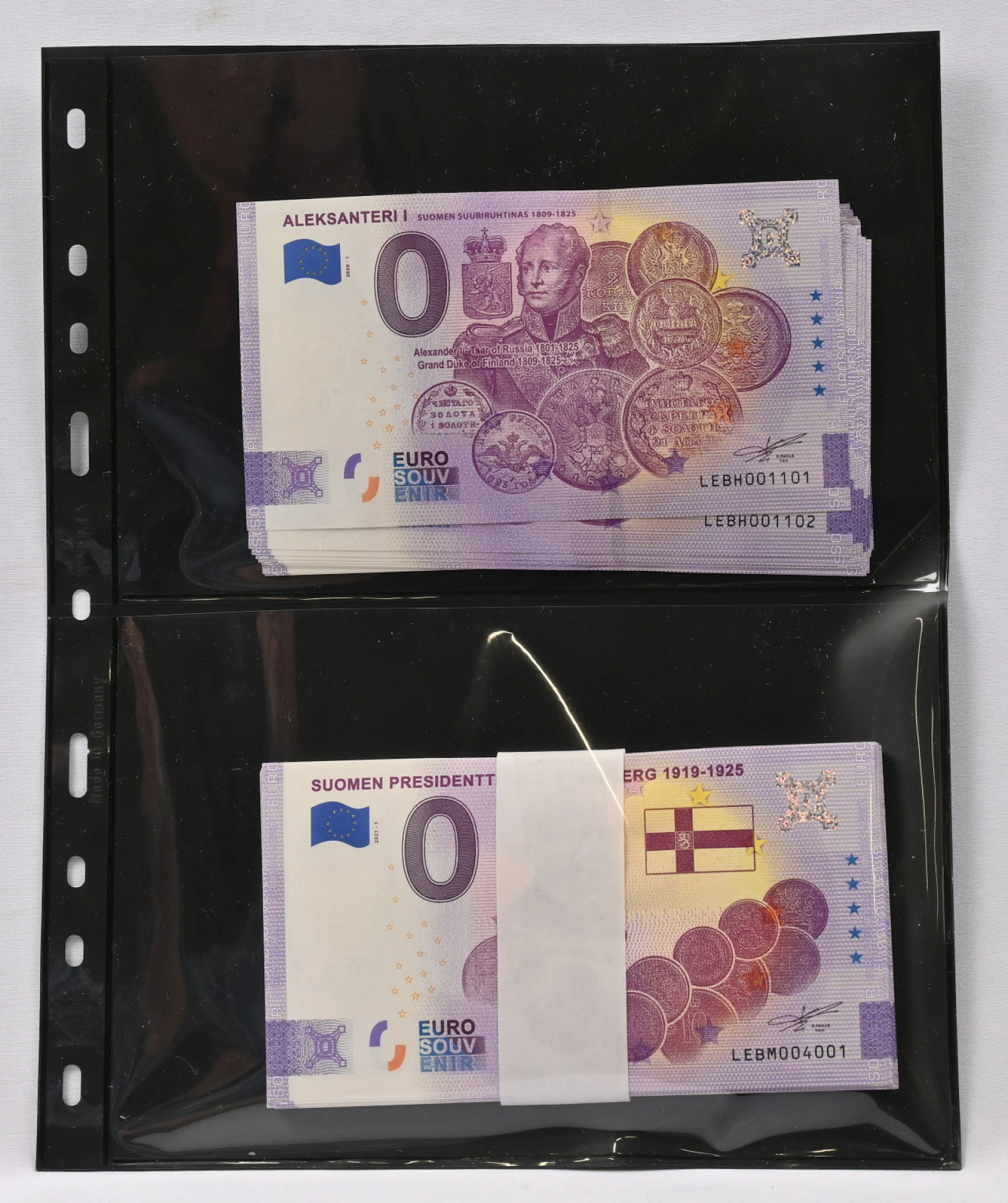 2021 0€ Presidents of Finland, 13 different commemorative versions
