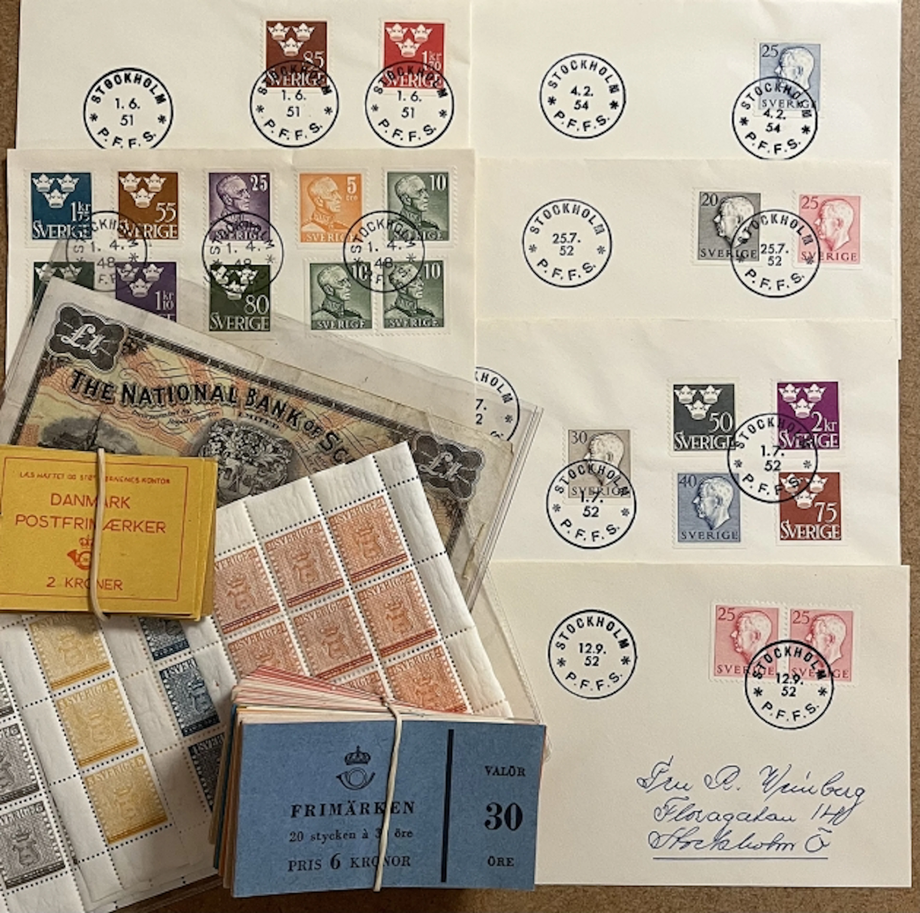 Norden. Samling, häften, brev mm