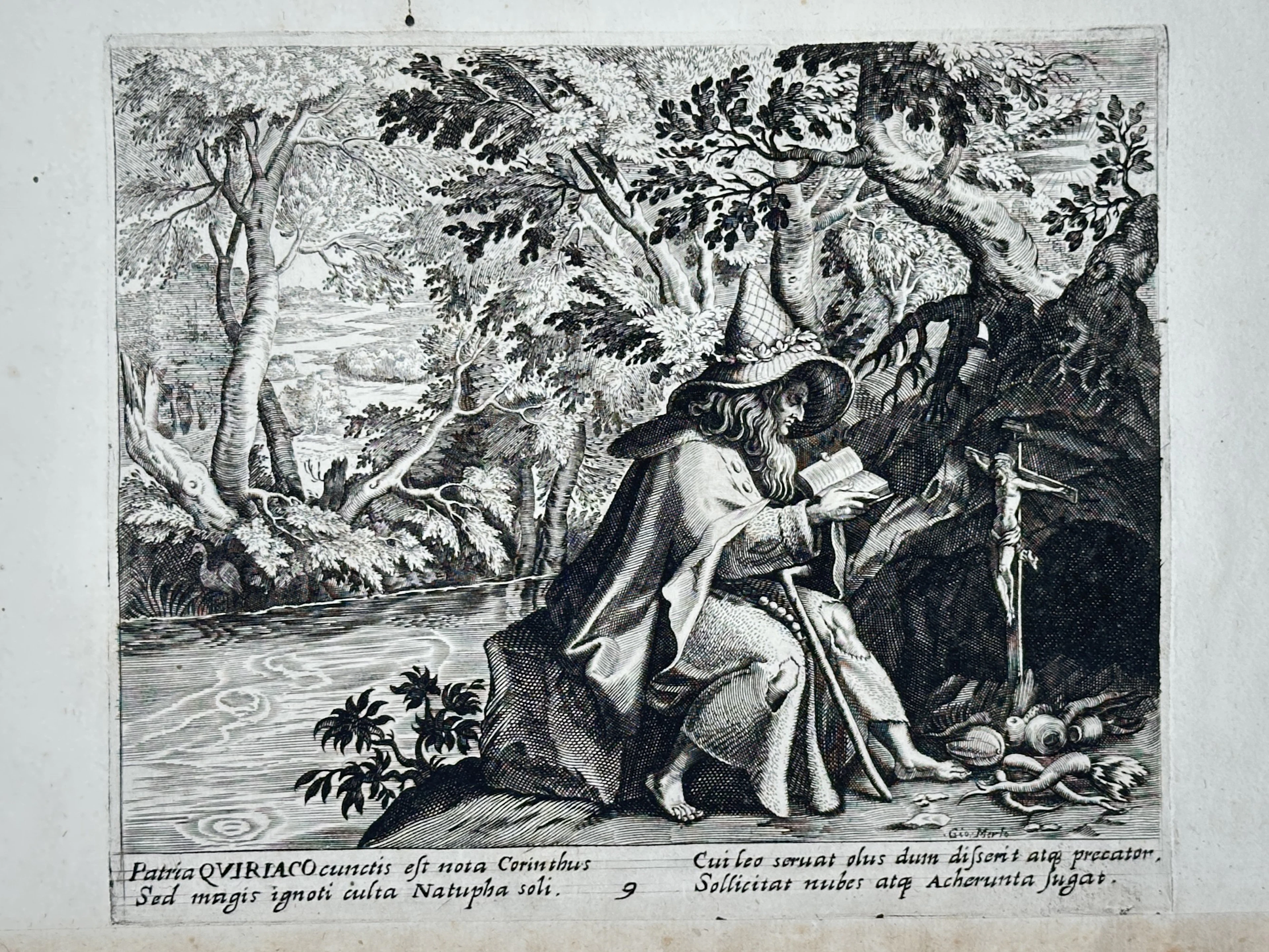 Maerten de Vos (1532–1603) – Saint Quirinus in the Wilderness – Copper