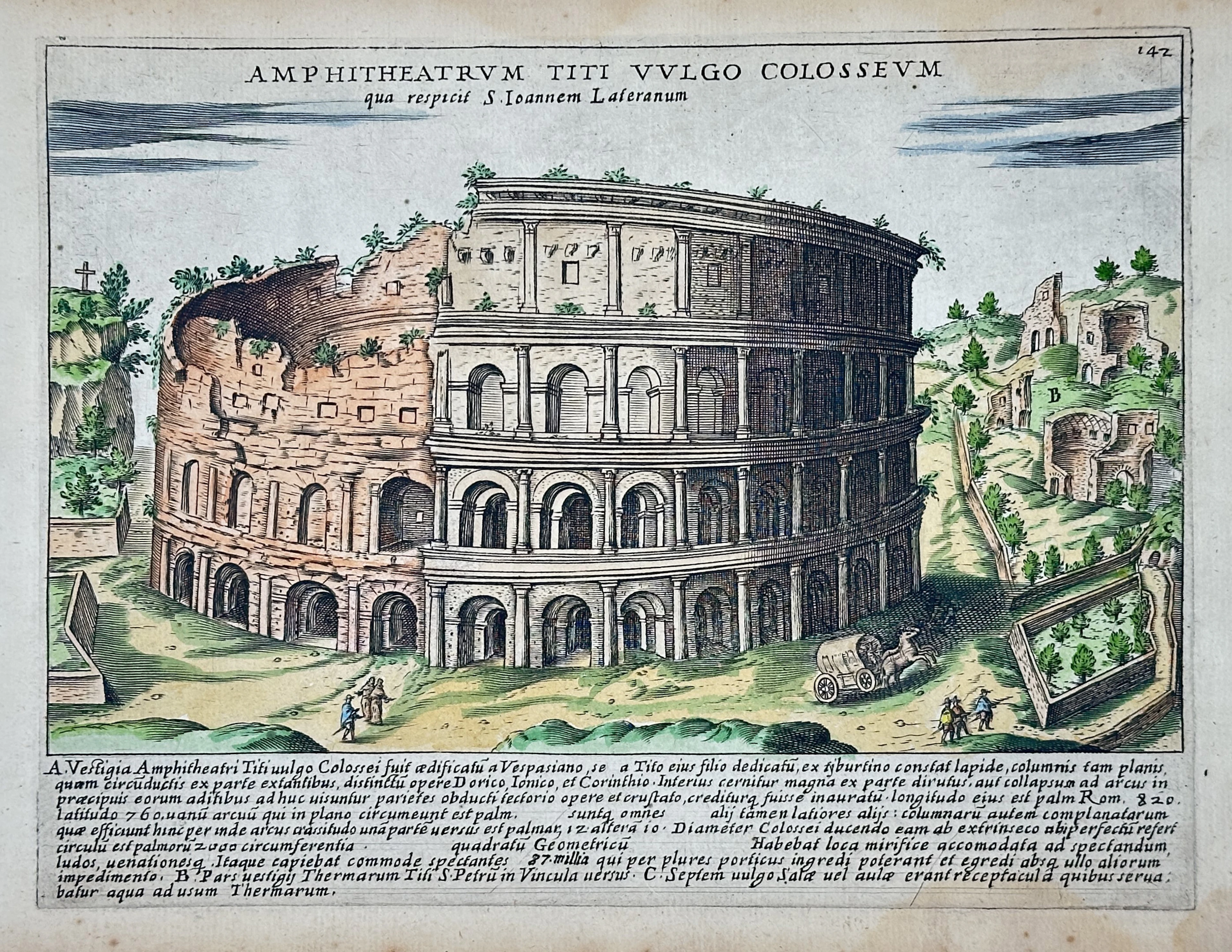 Giacomo Lauro (Circa 1583–1645) – Illustration of The Colosseum (Colosseum