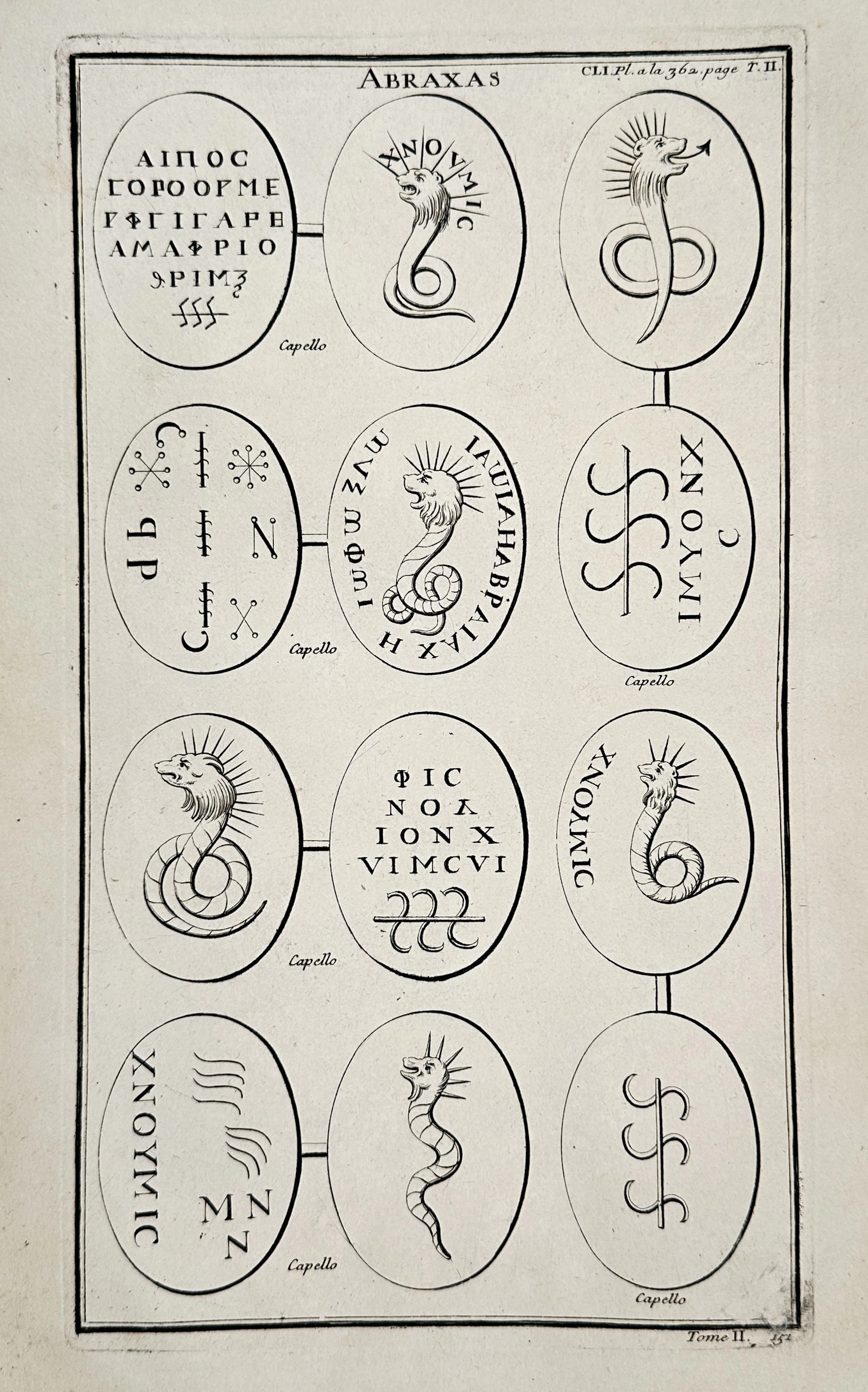Bernard de Montfaucon (1655–1741) – Gnostic Gems and Serpent Amulets