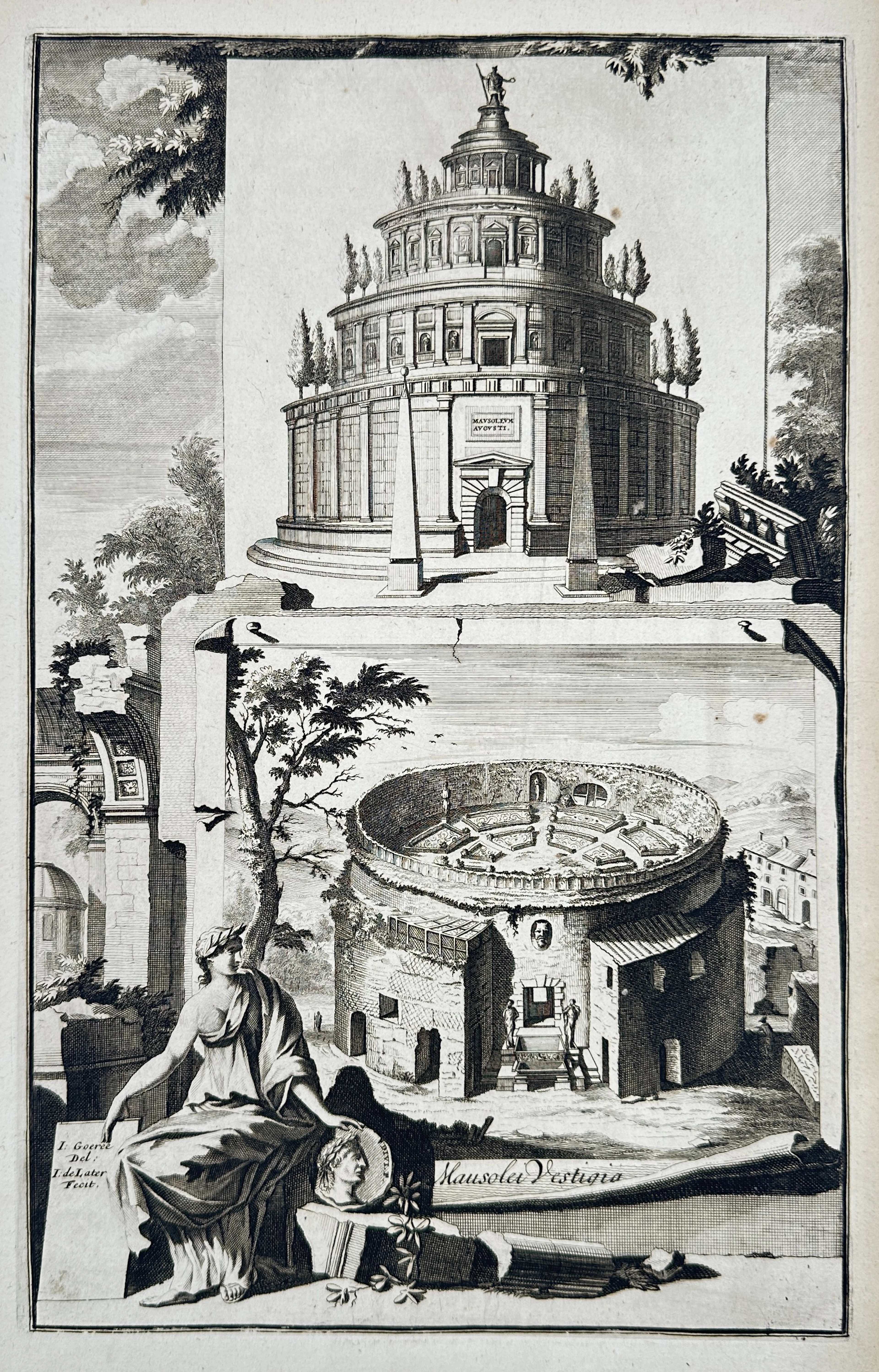Jan Goeree (1670–1731) – Topographical Views of the Mausoleum of Augustus