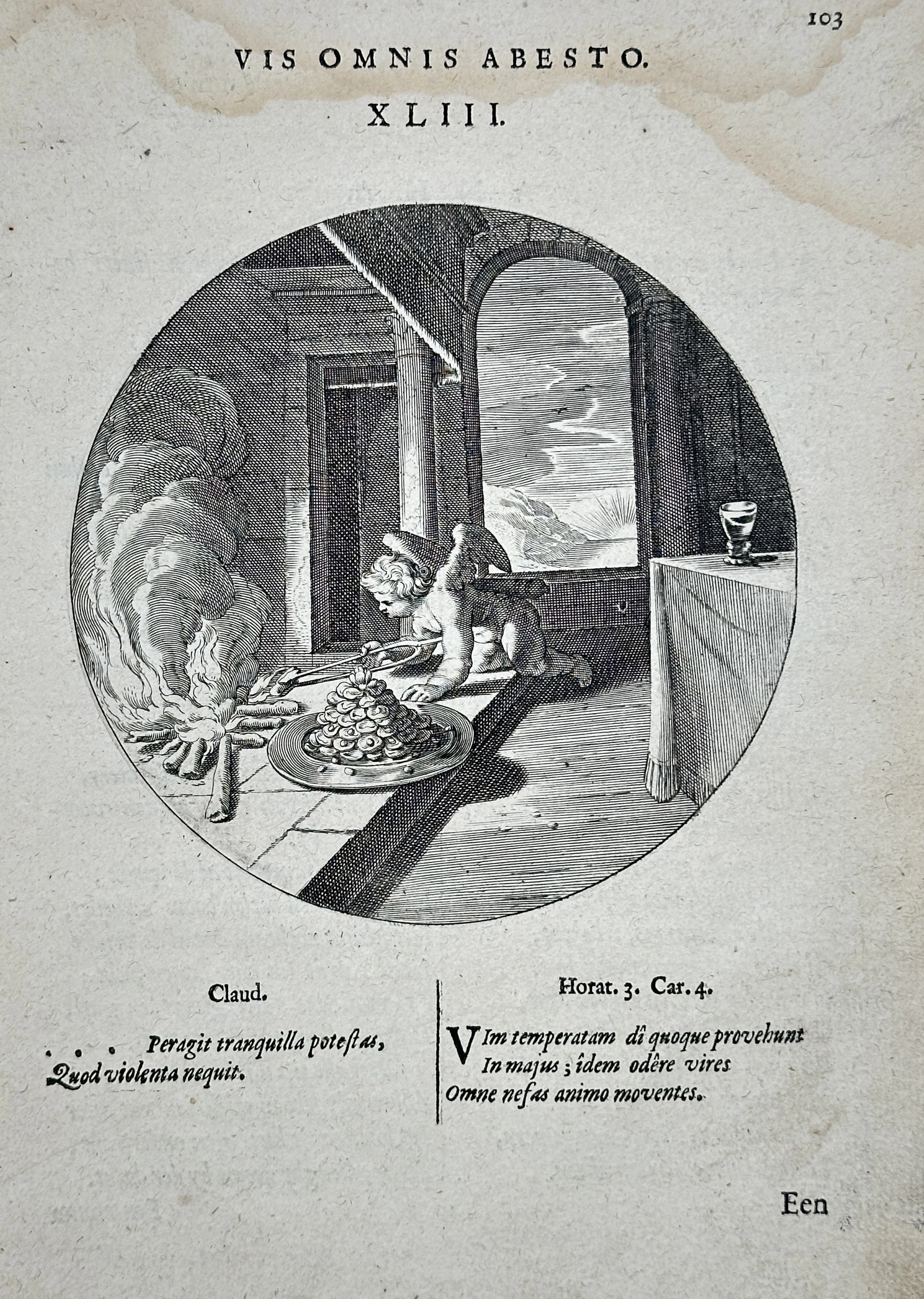 Jacob Cats (1577–1660) – Emblematic Illustration: Let All Force Be