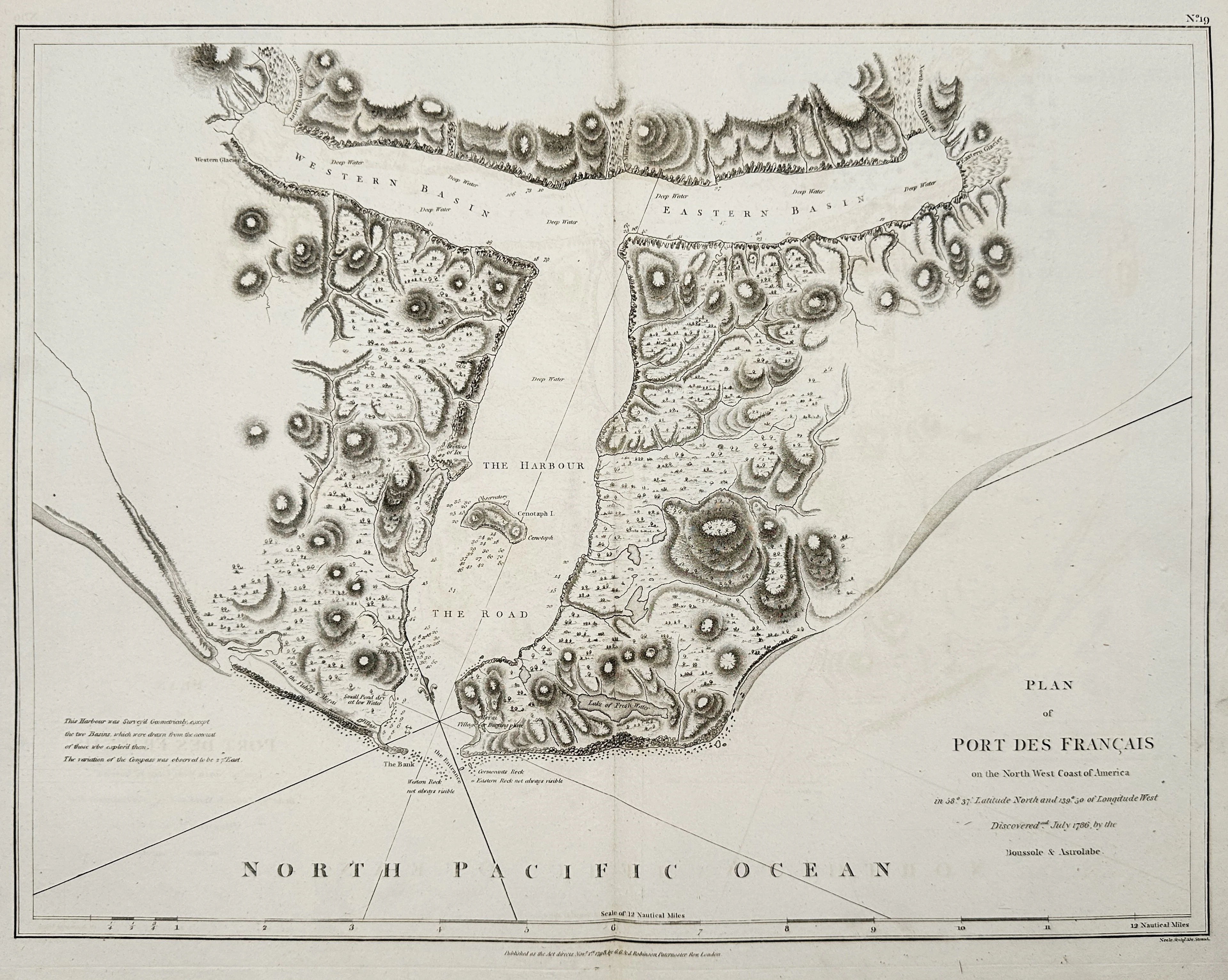 Jean François de Galaup, Comte de Lapérouse (1741–c. 1788) – Map of