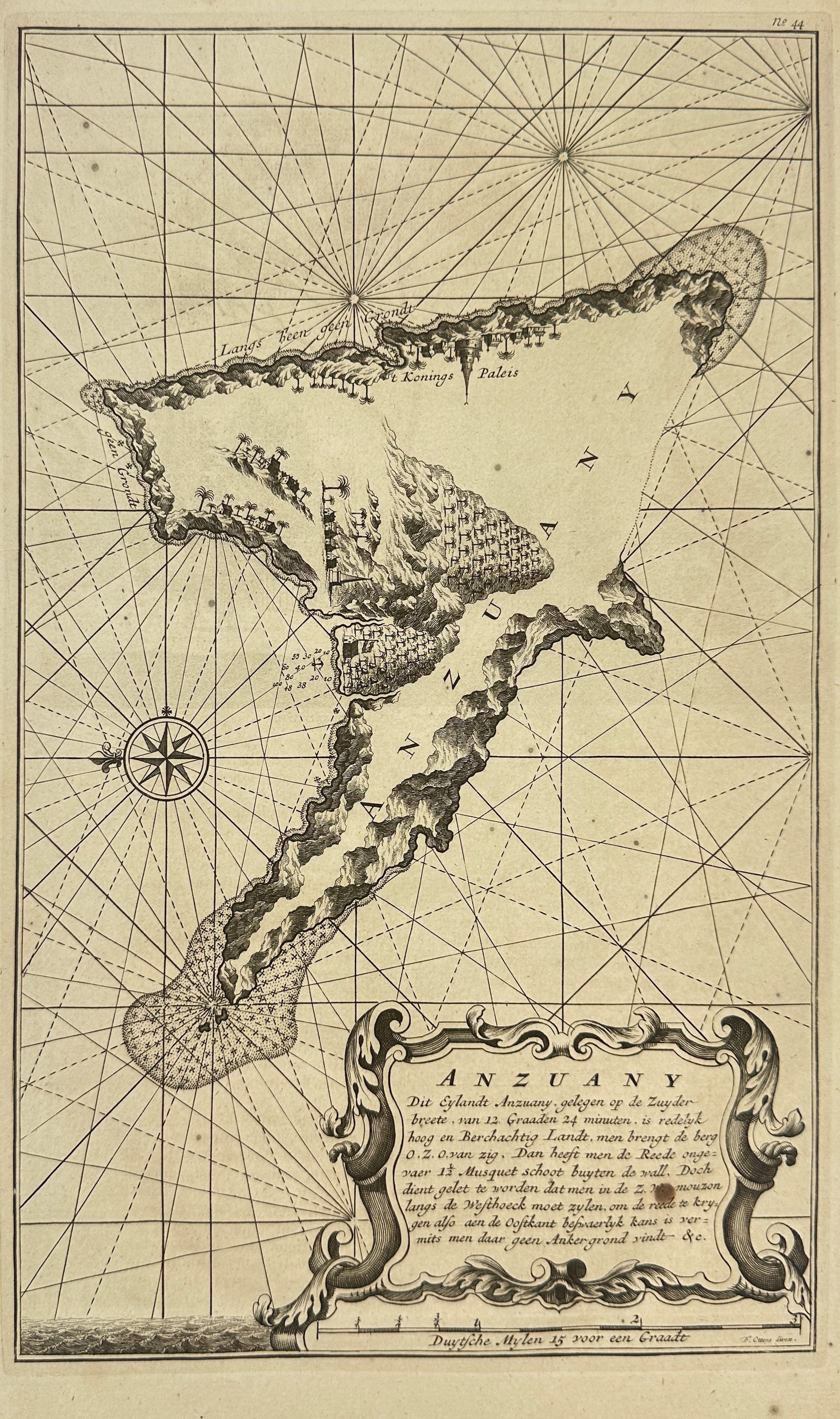 Frederik Ottens – Anzuany (Anjouan, Comoros Islands) – Copperplate