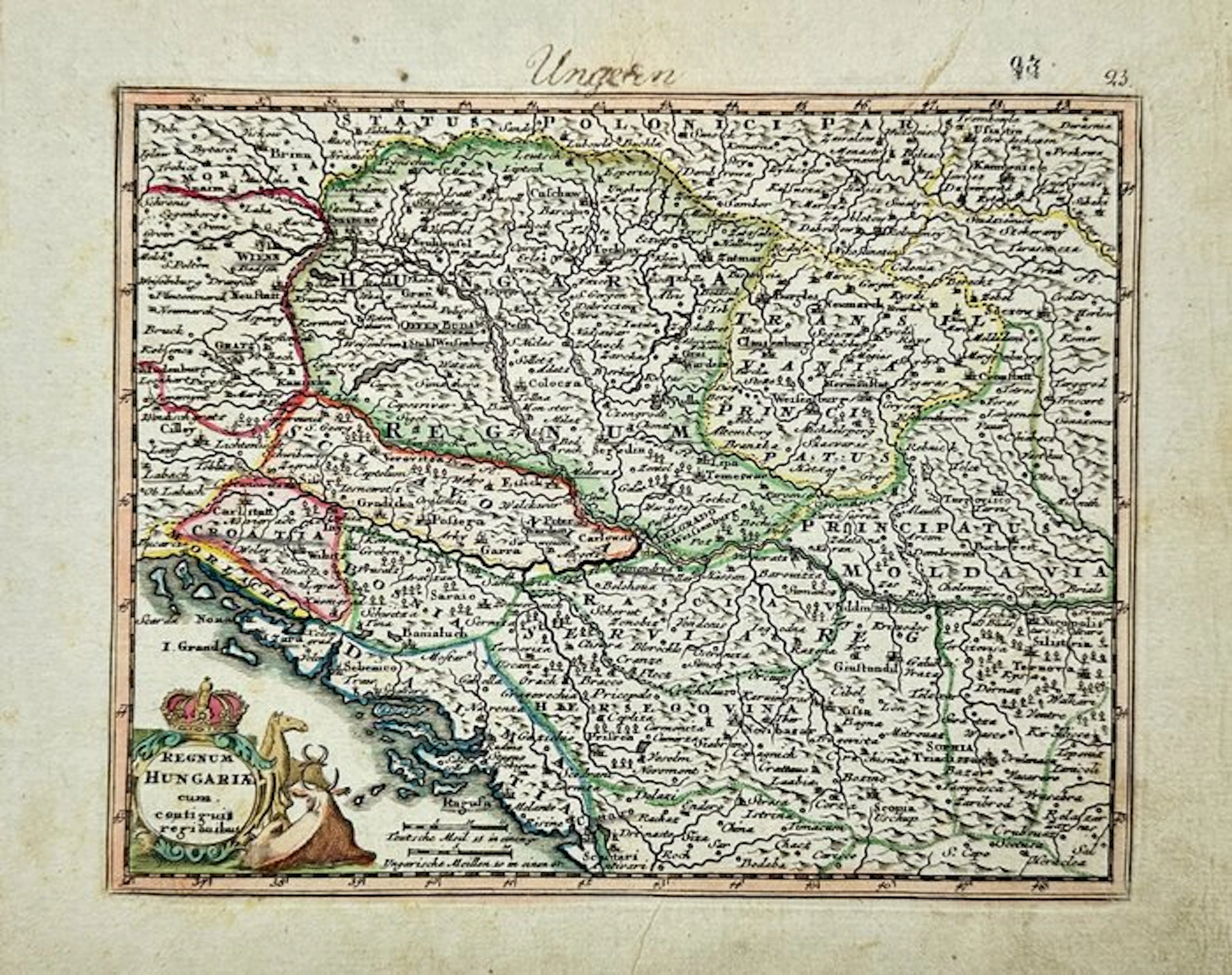 Christoph Weigel the Elder – Map of the Kingdom of Hungary and its