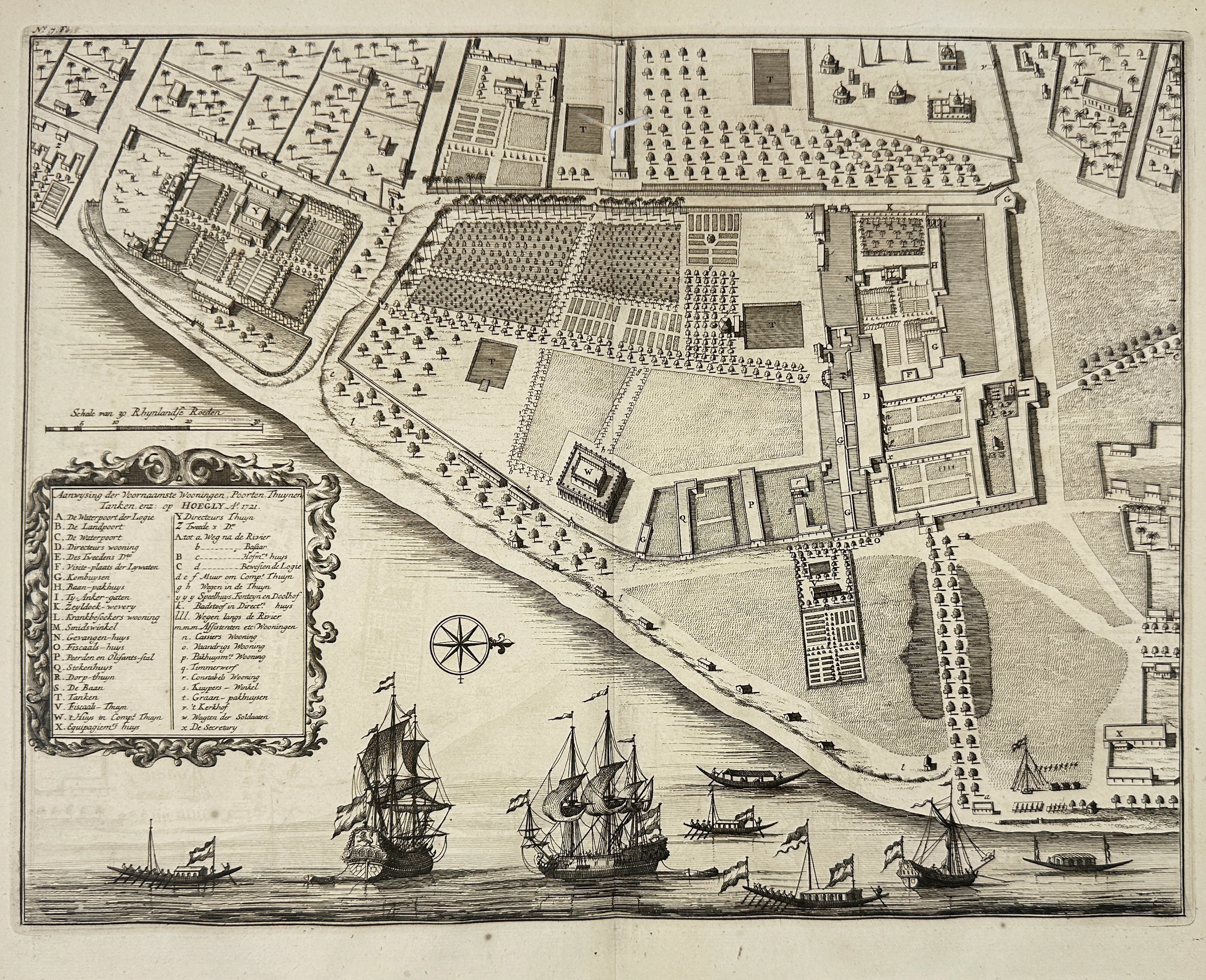 François Valentijn – Dutch Factory at Hooghly-Chinsura – Copperplate